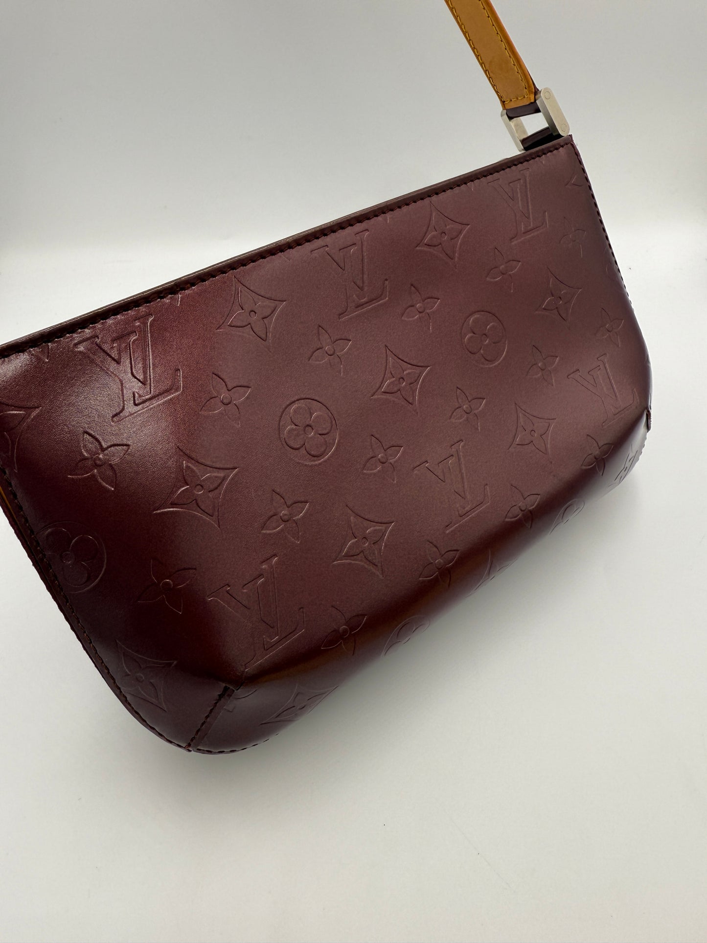 Louis Vuitton Purple Mat Vernis Pochette and Wallet Bundle