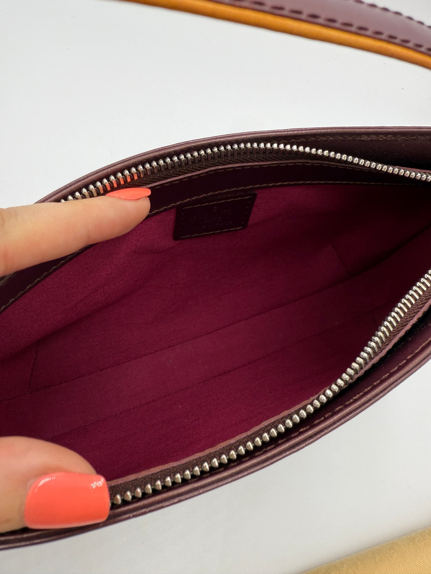 Louis Vuitton Purple Mat Vernis Pochette and Wallet Bundle