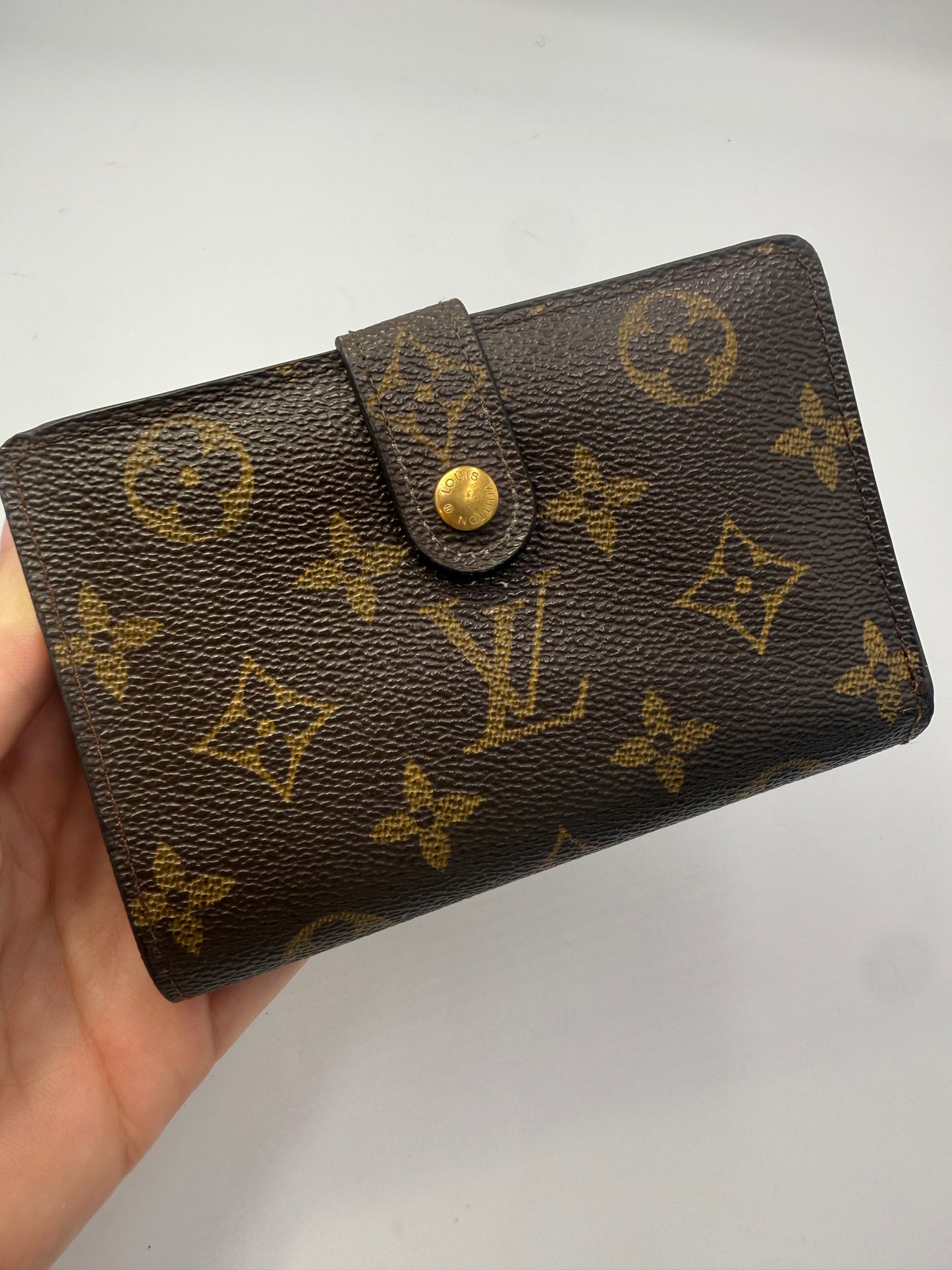 Louis Vuitton Monogram Coated Canvas Kisslock Wallet CA1021