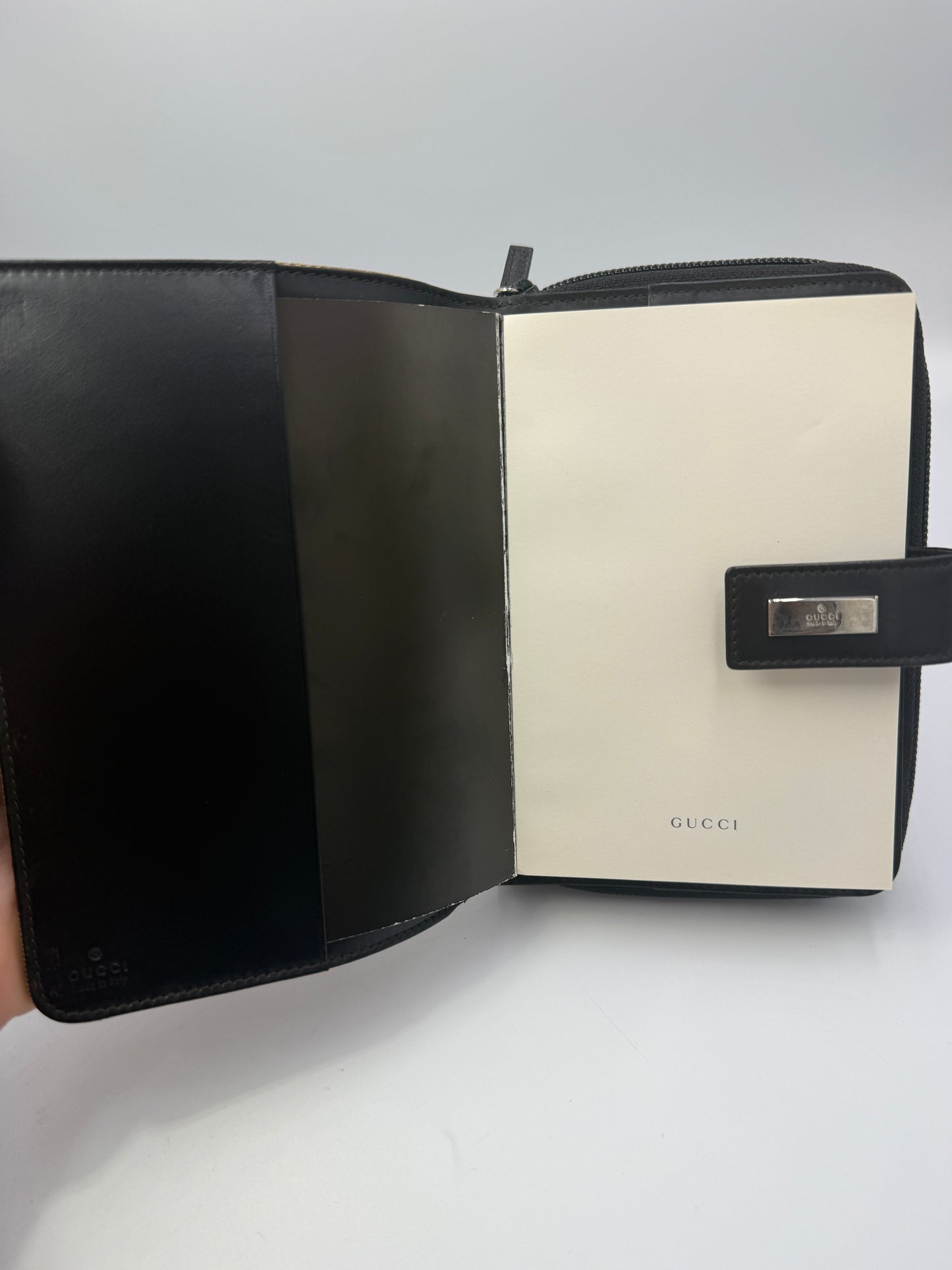 Gucci Guccissima Canvas Beige 3 in 1 Agenda Organizer Wallet with Box