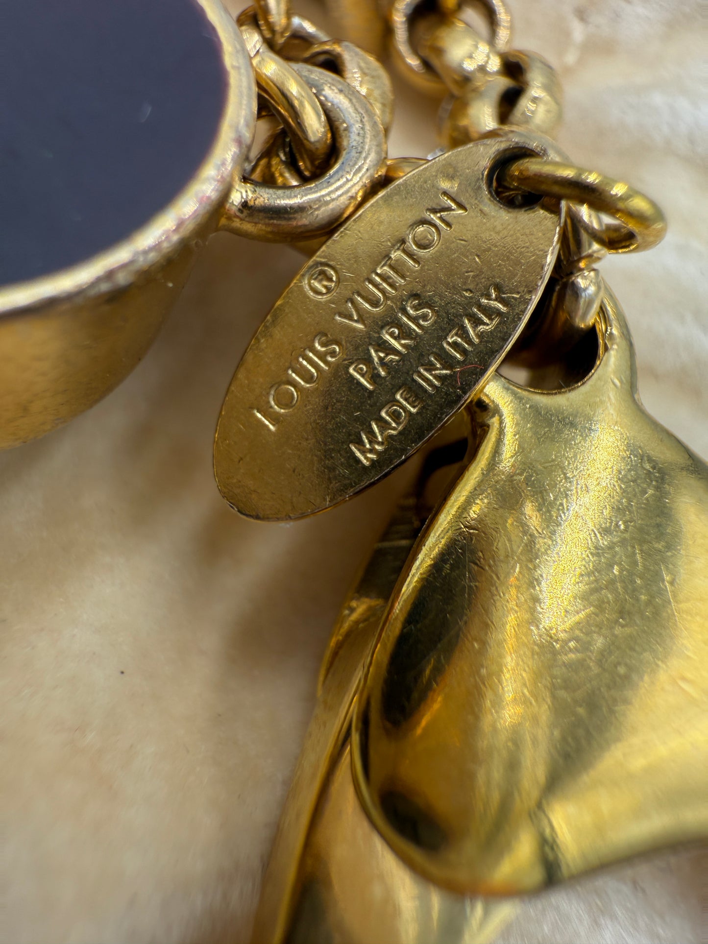 Louis Vuitton Brass Fleur De Monogram Bag Charm FJ0198