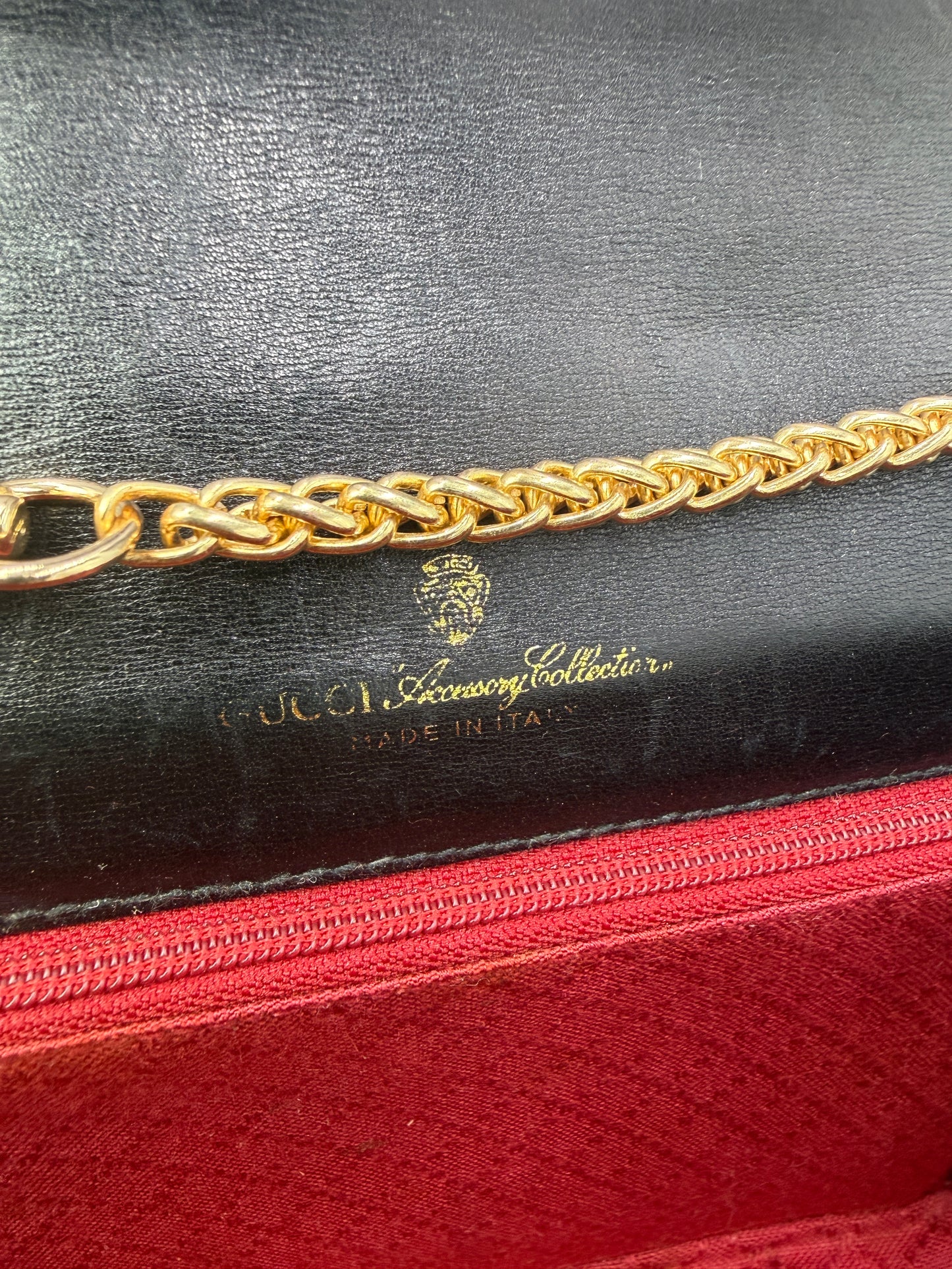 Gucci Black Guccissima Canvas Sherry Web Clutch Crossbody Bag
