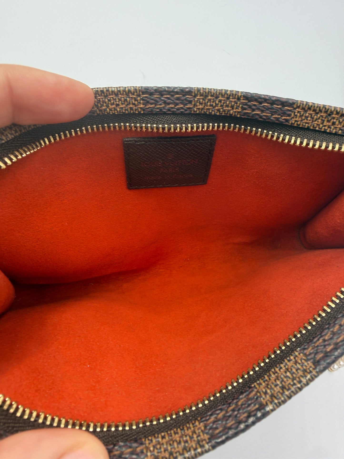 Louis Vuitton Damier Ebene Canvas Bucket Pochette 17 cm SP1011