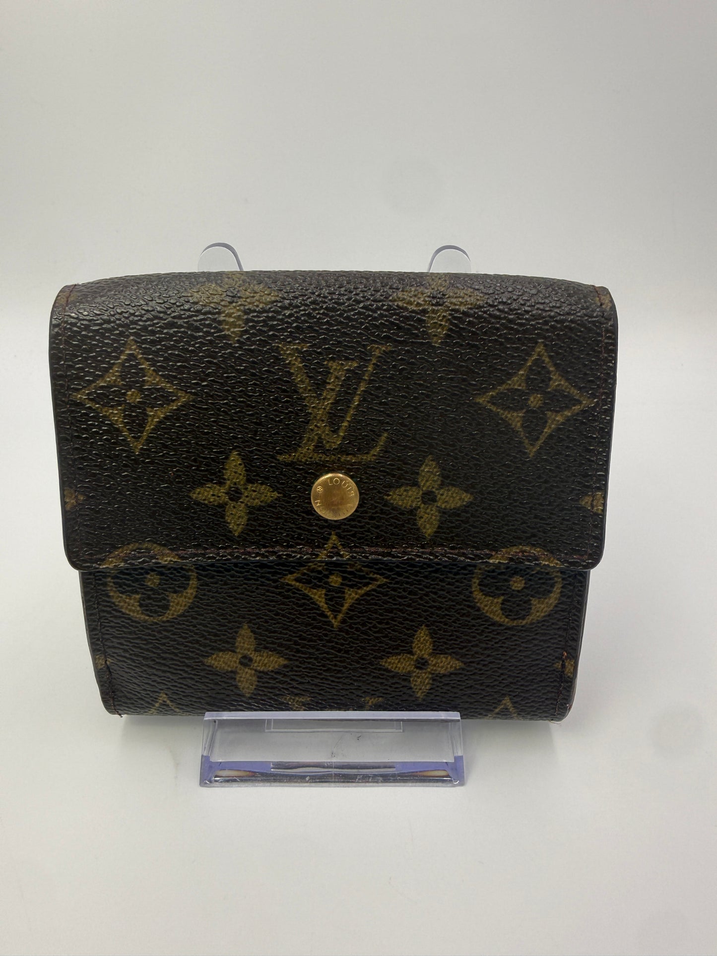 Louis Vuitton Monogram Coated Canvas Elise Wallet TH0094