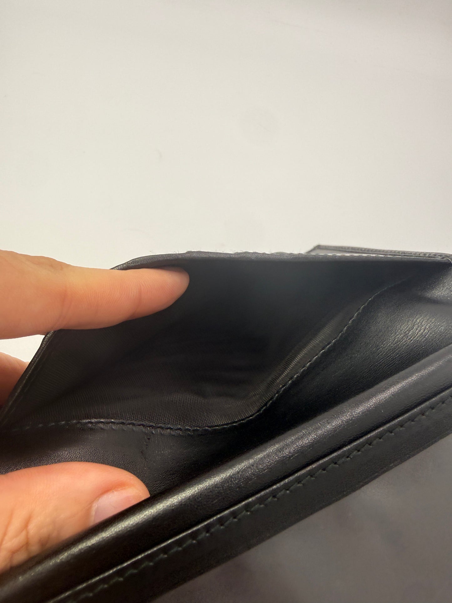 Gucci Black Guccissima Canvas Passport Holder Wallet