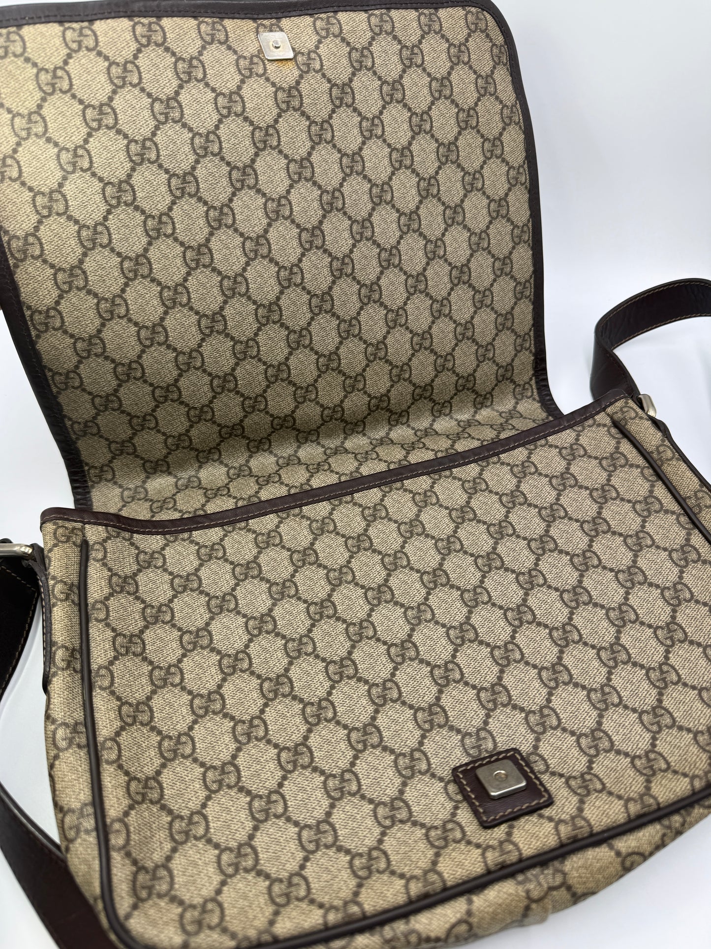 Gucci Guccissima Supreme Coated Canvas Sherry Messenger Bag