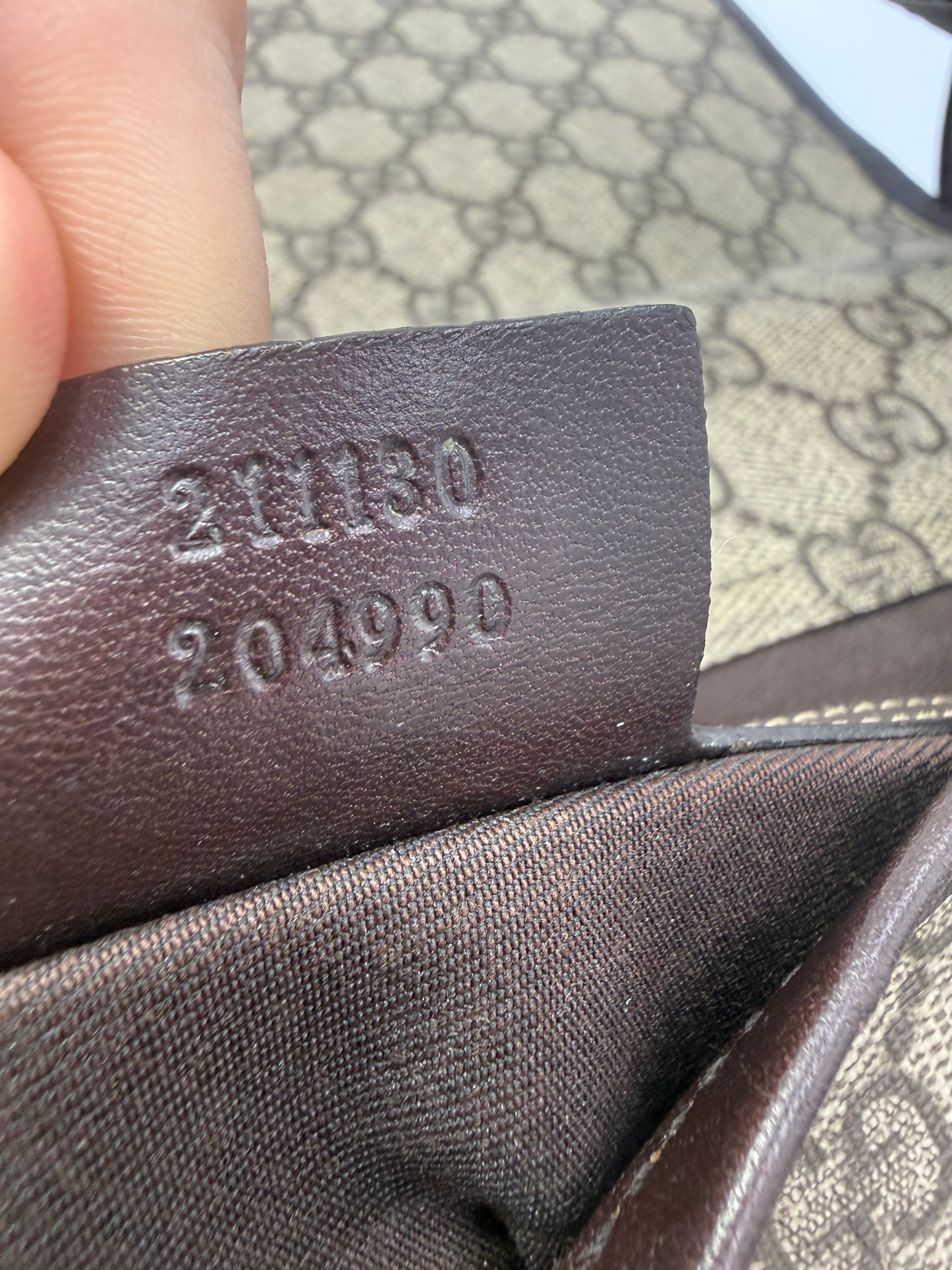 Gucci Guccissima Supreme Coated Canvas Sherry Messenger Bag
