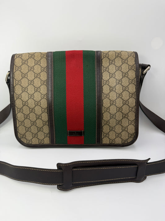 Gucci Guccissima Supreme Coated Canvas Sherry Messenger Bag