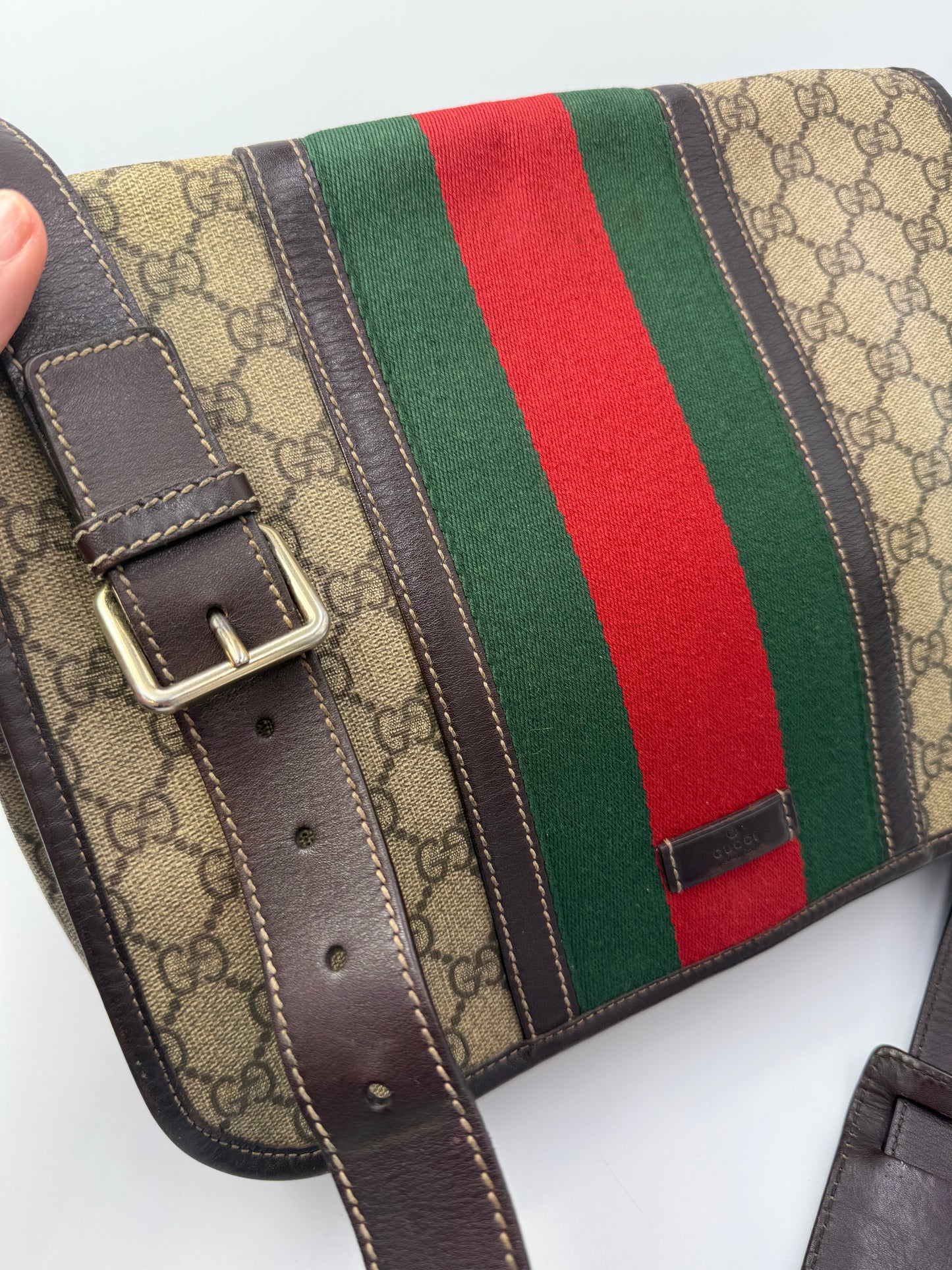 Gucci Guccissima Supreme Coated Canvas Sherry Messenger Bag