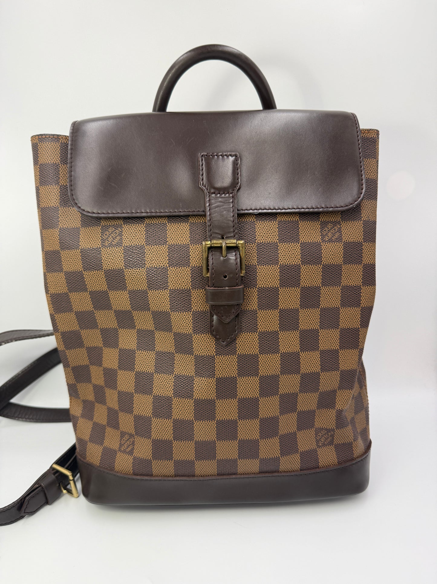 Louis Vuitton Damier Ebene Coated Canvas Backpack TH0918