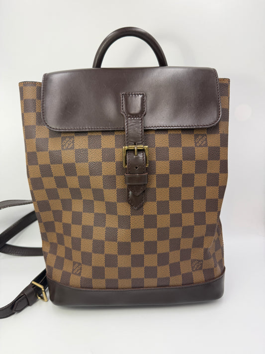 Louis Vuitton Damier Ebene Coated Canvas Backpack TH0918