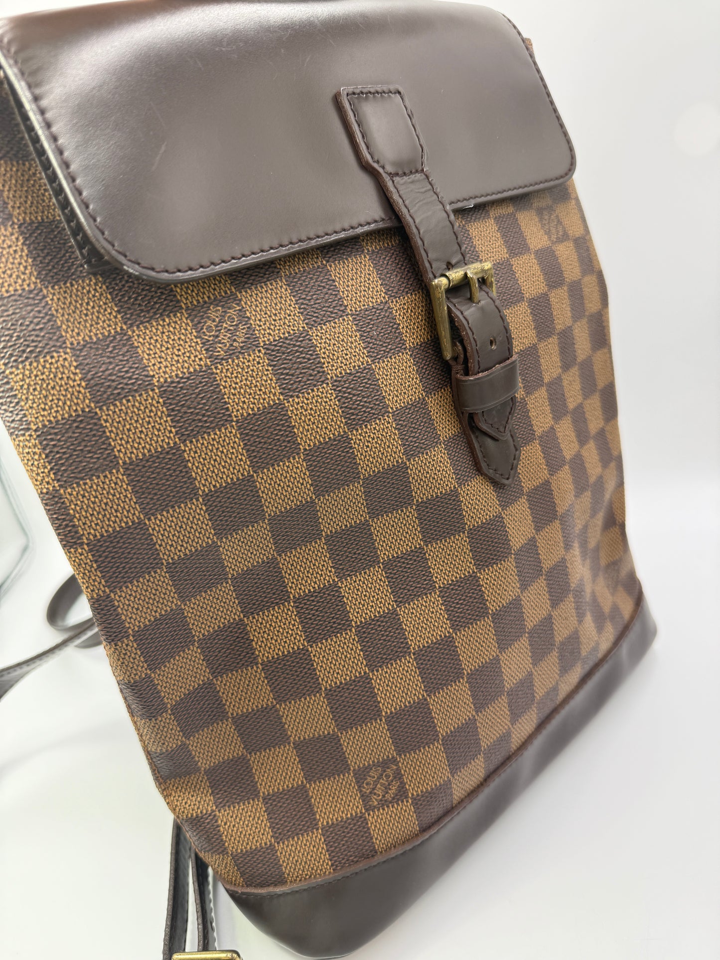 Louis Vuitton Damier Ebene Coated Canvas Backpack TH0918
