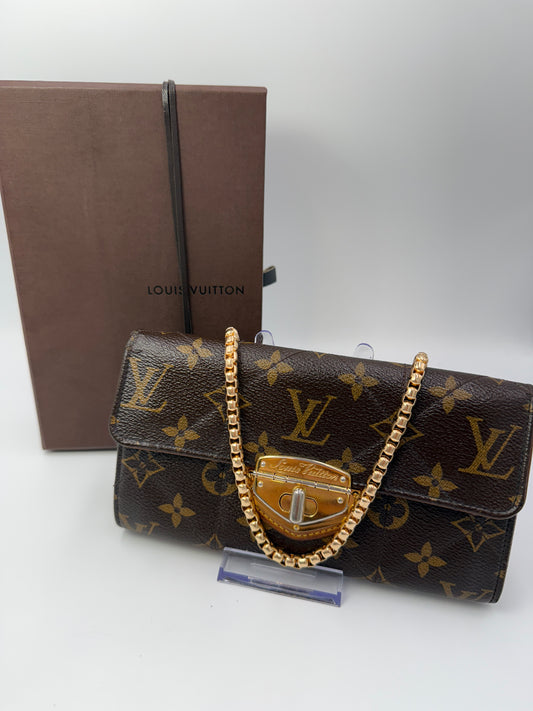 Louis Vuitton Monogram Coated Canvas Quilted Sarah Wallet SP2121