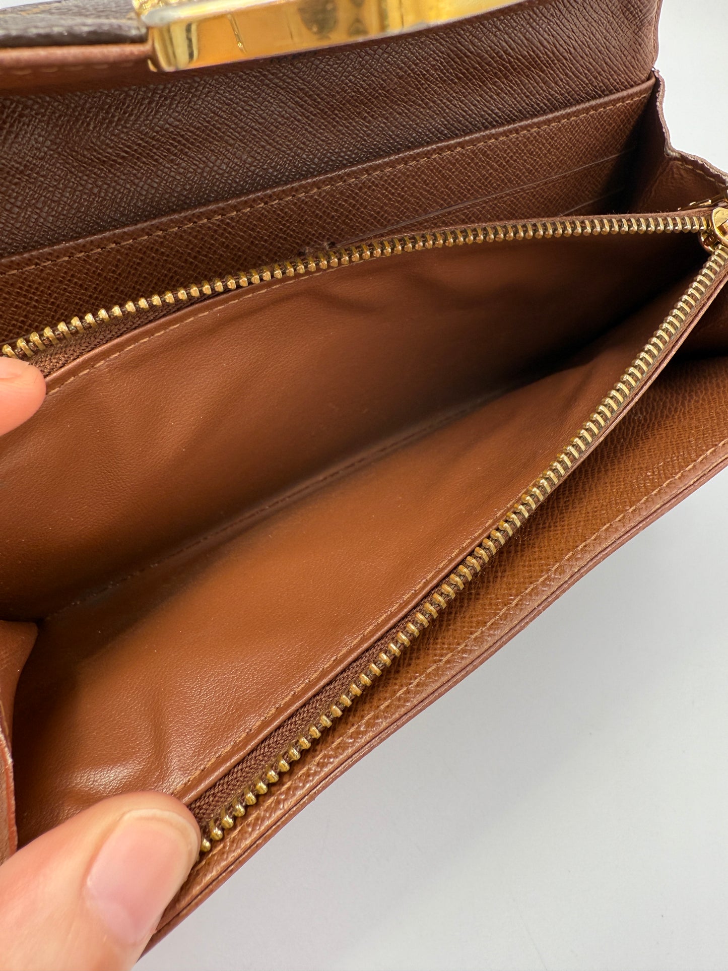 Louis Vuitton Monogram Coated Canvas Quilted Sarah Wallet SP2121