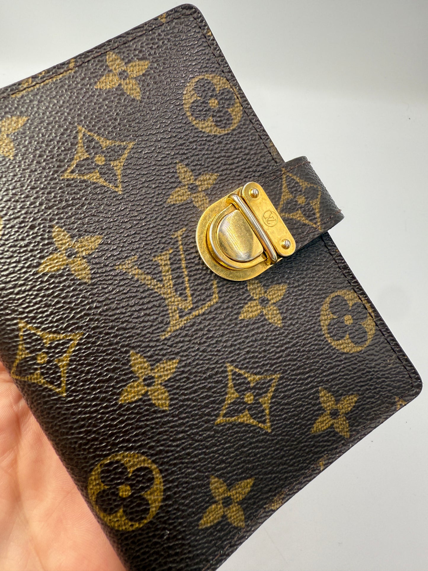 Louis Vuitton Monogram Coated Canvas Koala Agenda PM Blue Interior CA0075