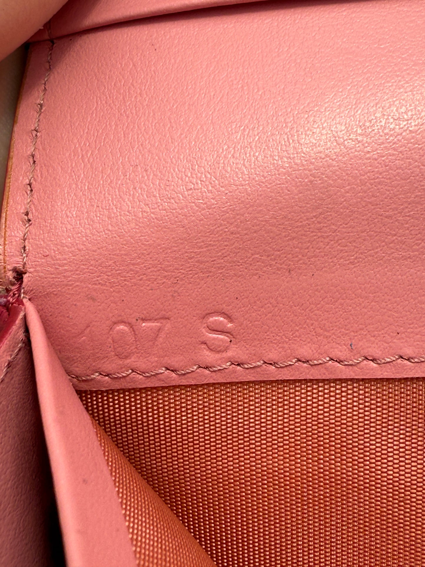 Prada Pink Pebbled Leather Long Wallet with Card Holder