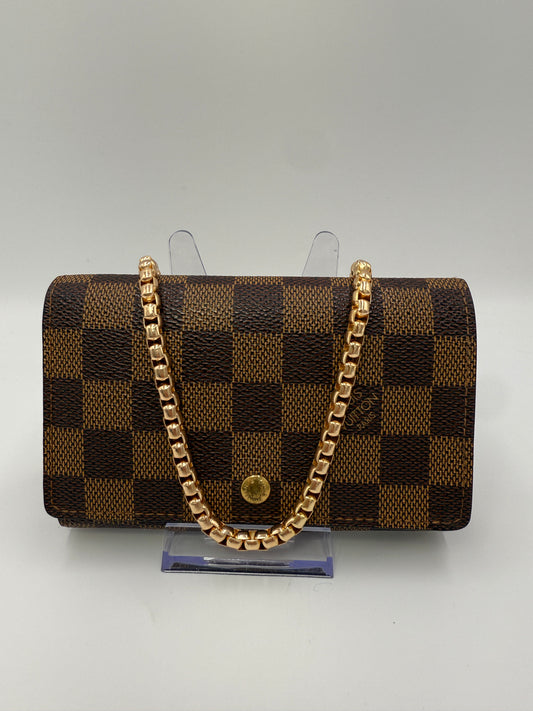 Louis Vuitton Damier Ebene Porte Monnaie Tresor Wallet CA0023