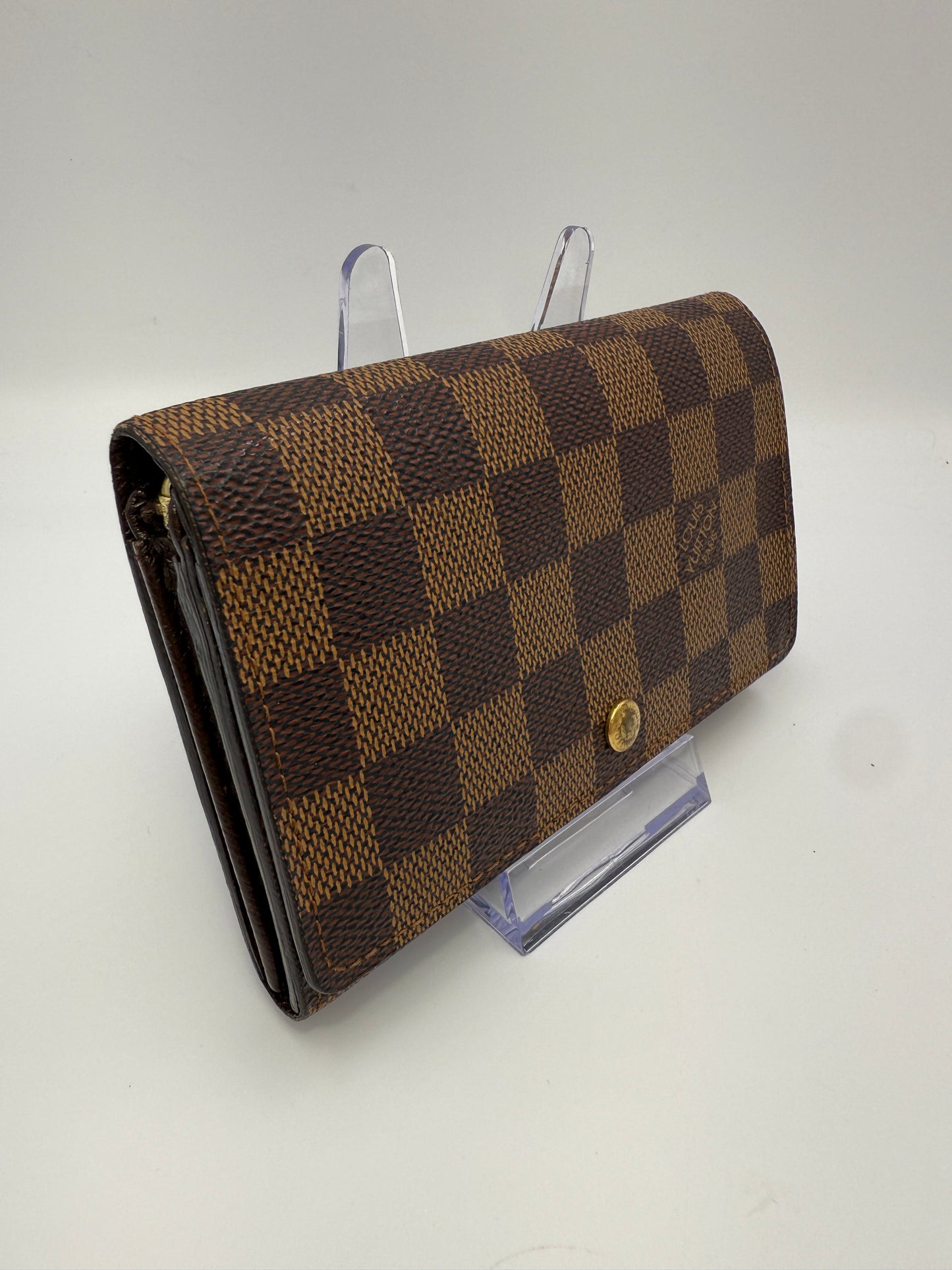 Louis Vuitton Damier Ebene Porte Monnaie Tresor Wallet CA0023