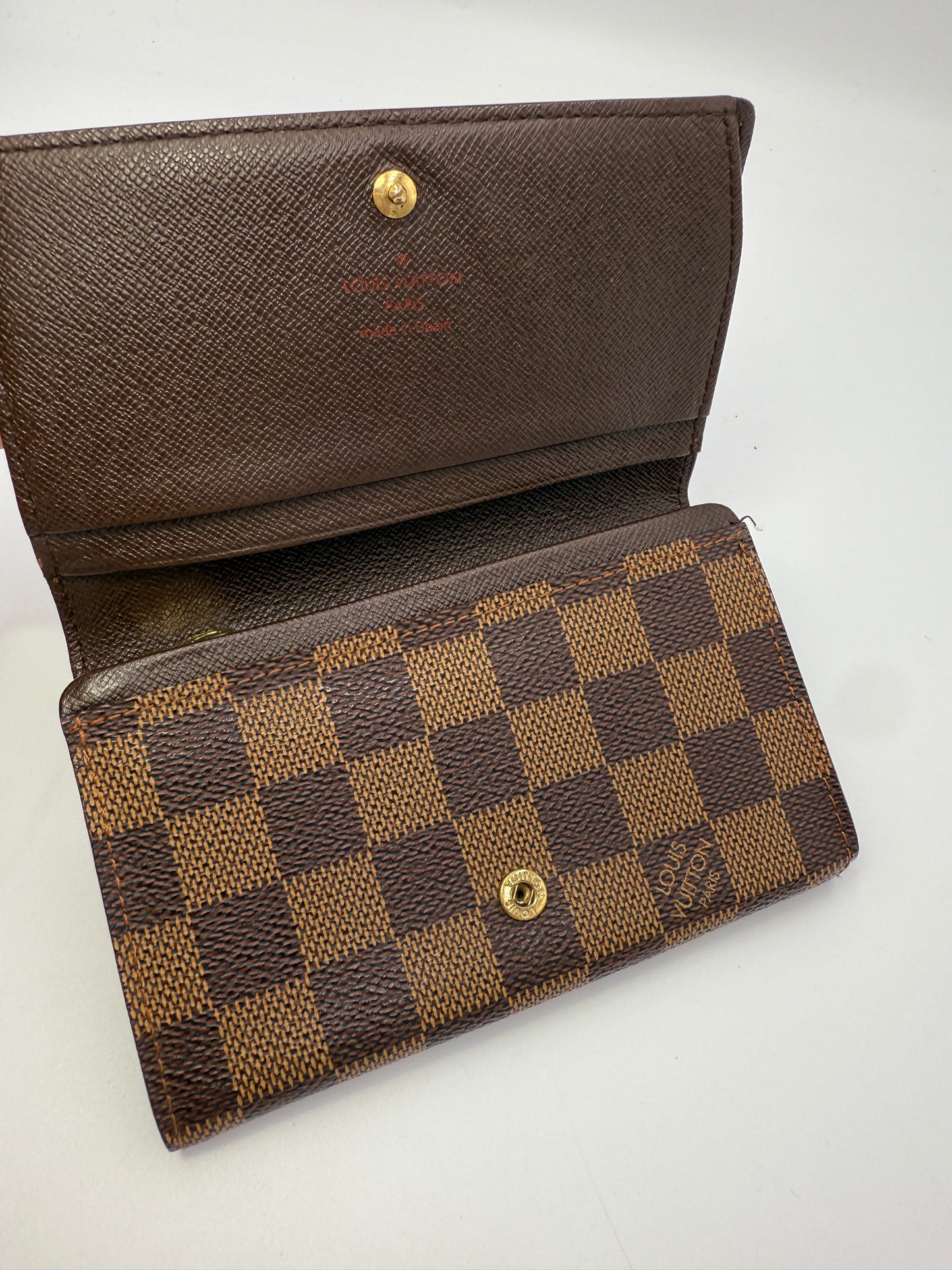 Louis Vuitton Damier Ebene Porte Monnaie Tresor Wallet CA0023