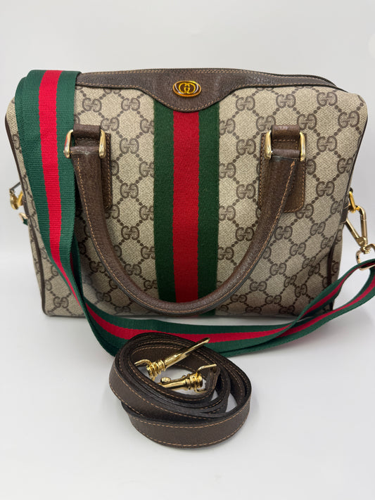 Gucci Supreme Coated Canvas Sherry Crossbody with 2 Straps