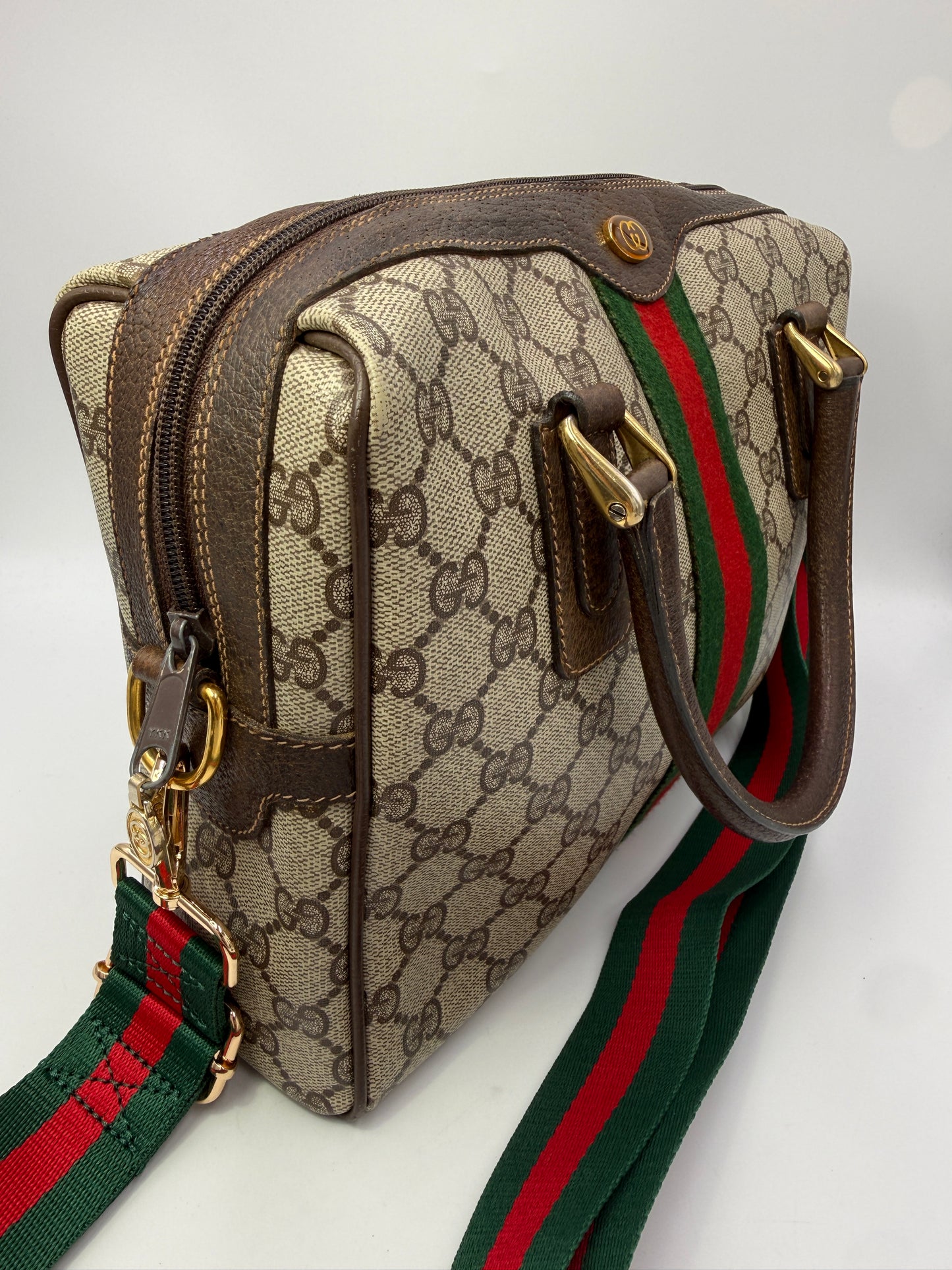 Gucci Supreme Coated Canvas Sherry Crossbody with 2 Straps