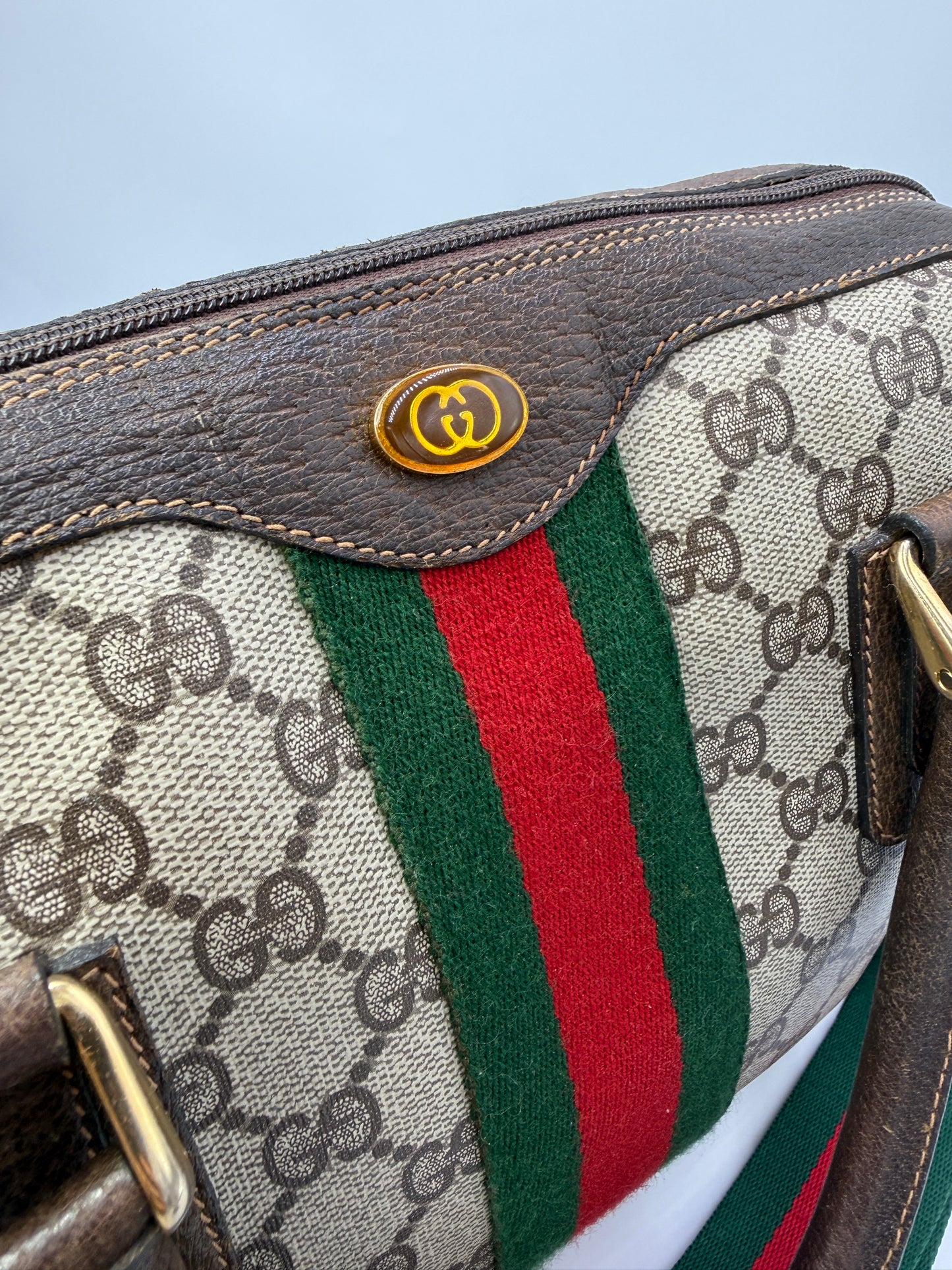 Gucci Supreme Coated Canvas Sherry Crossbody with 2 Straps