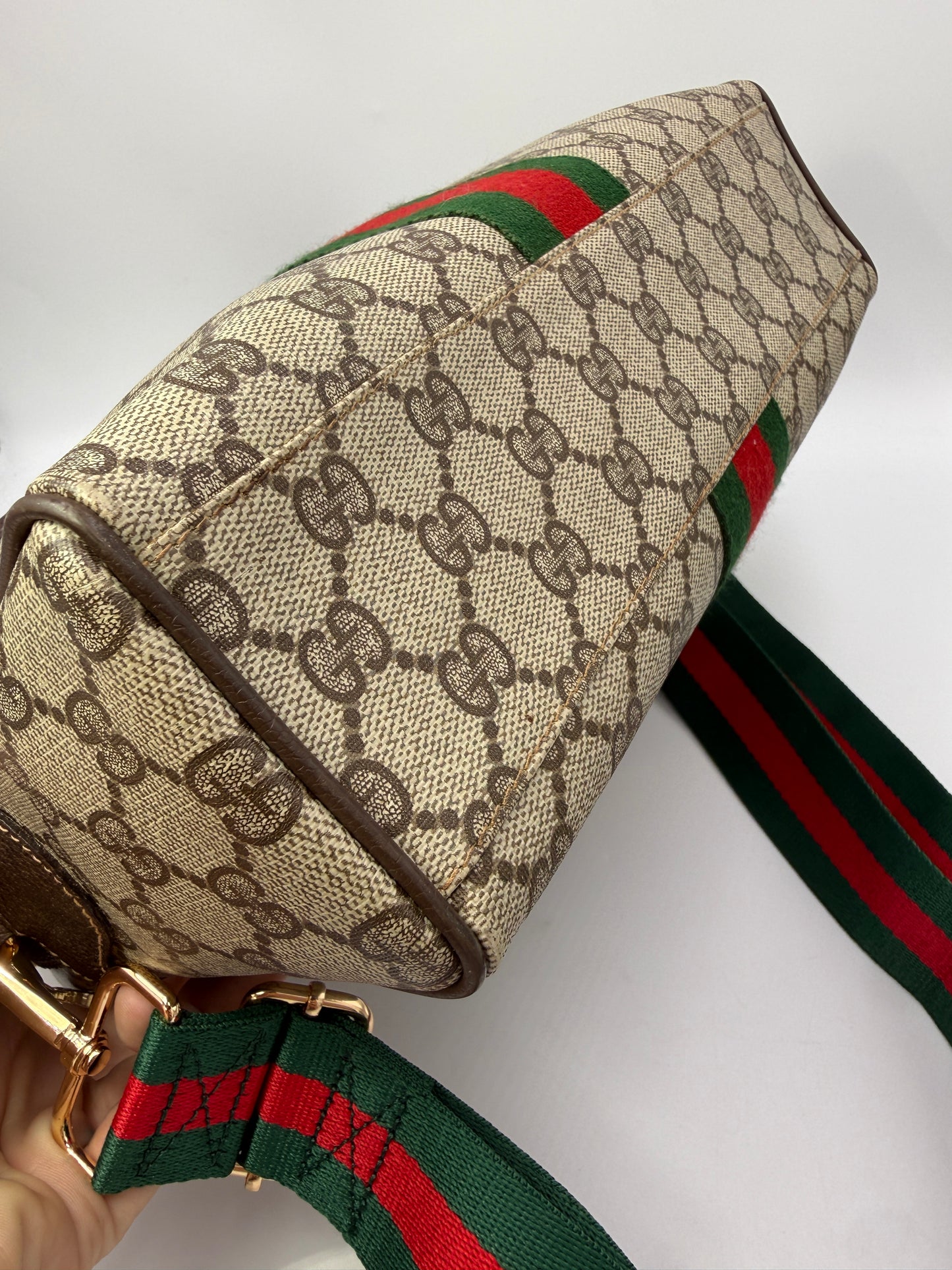 Gucci Supreme Coated Canvas Sherry Crossbody with 2 Straps