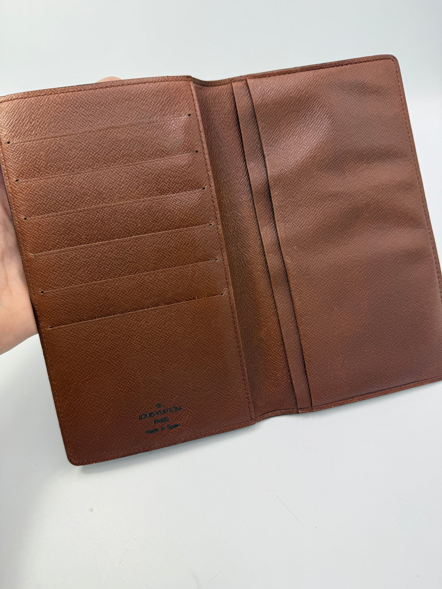Louis Vuitton Monogram Canvas Long Bifold Wallet Notebook Cover