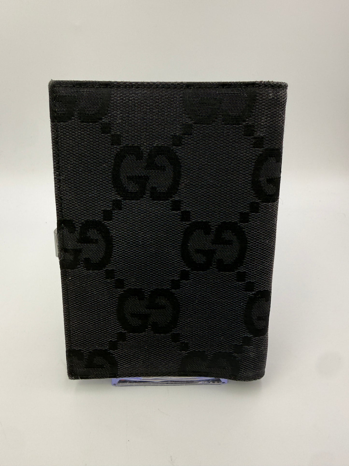 Gucci Black Jumbo Guccissima Uncoated Canvas PM Size Agenda Cover