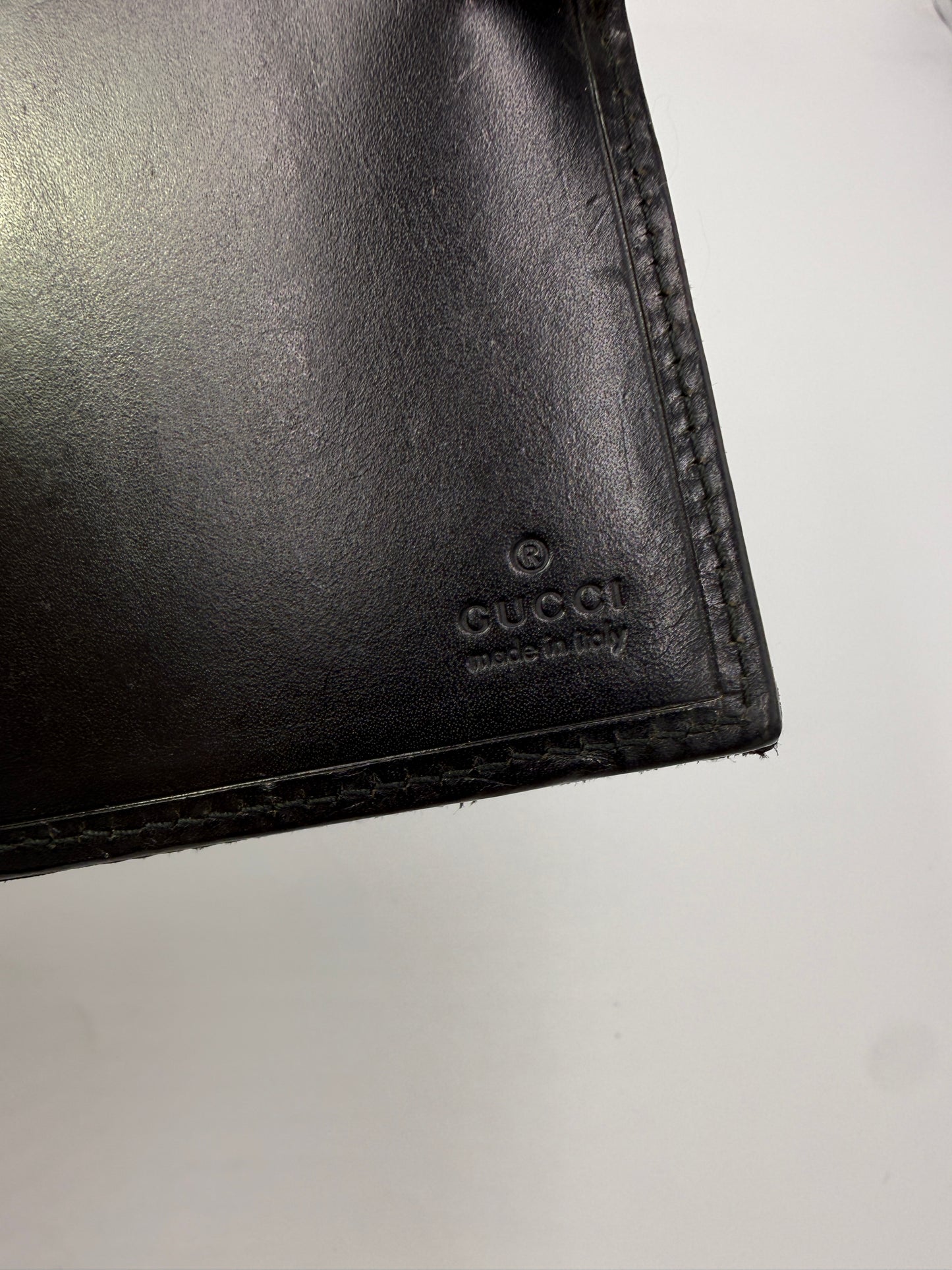 Gucci Black Jumbo Guccissima Uncoated Canvas PM Size Agenda Cover