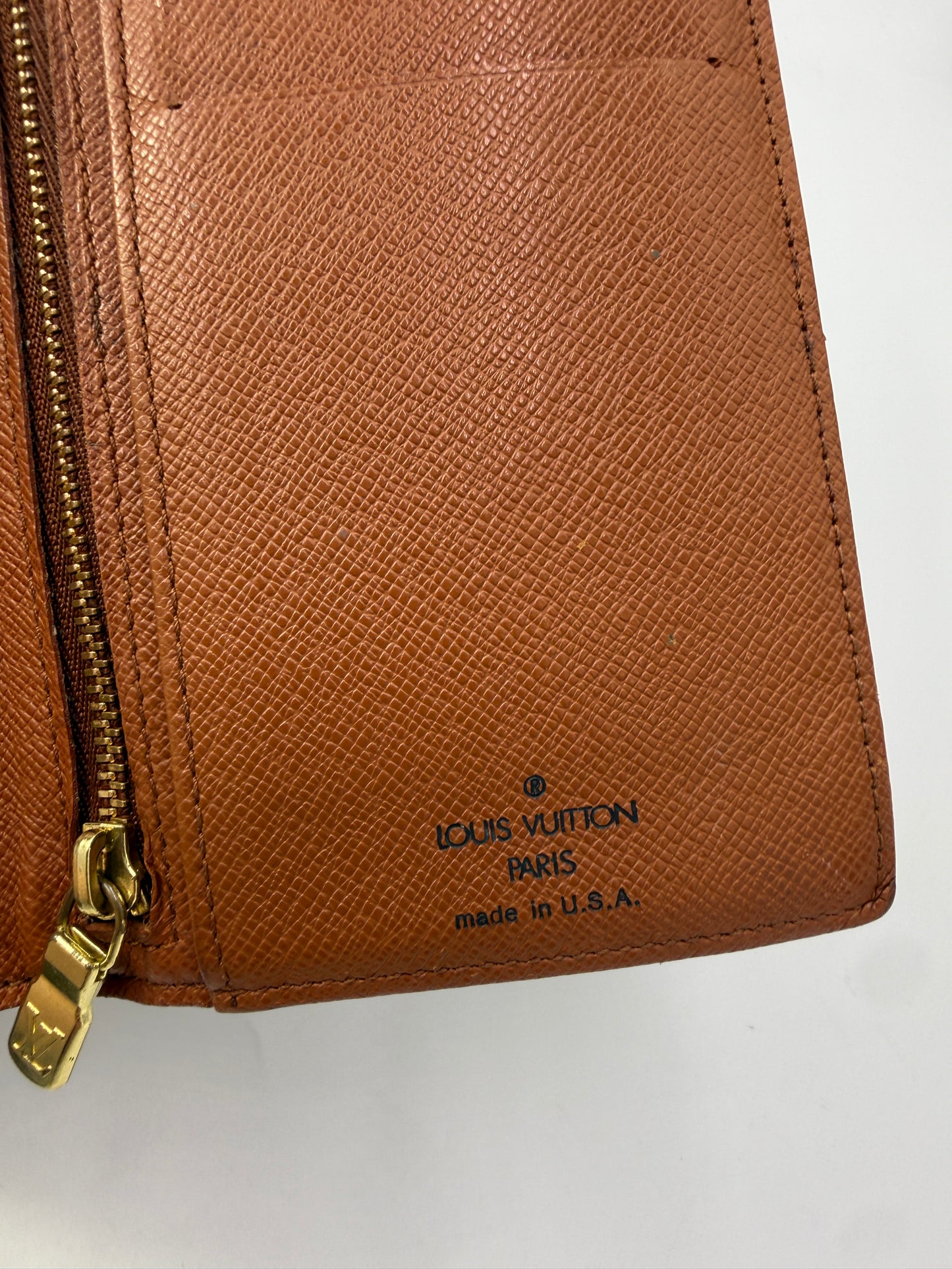 Louis Vuitton Monogram Coated Canvas Long Kisslock Wallet SD0939