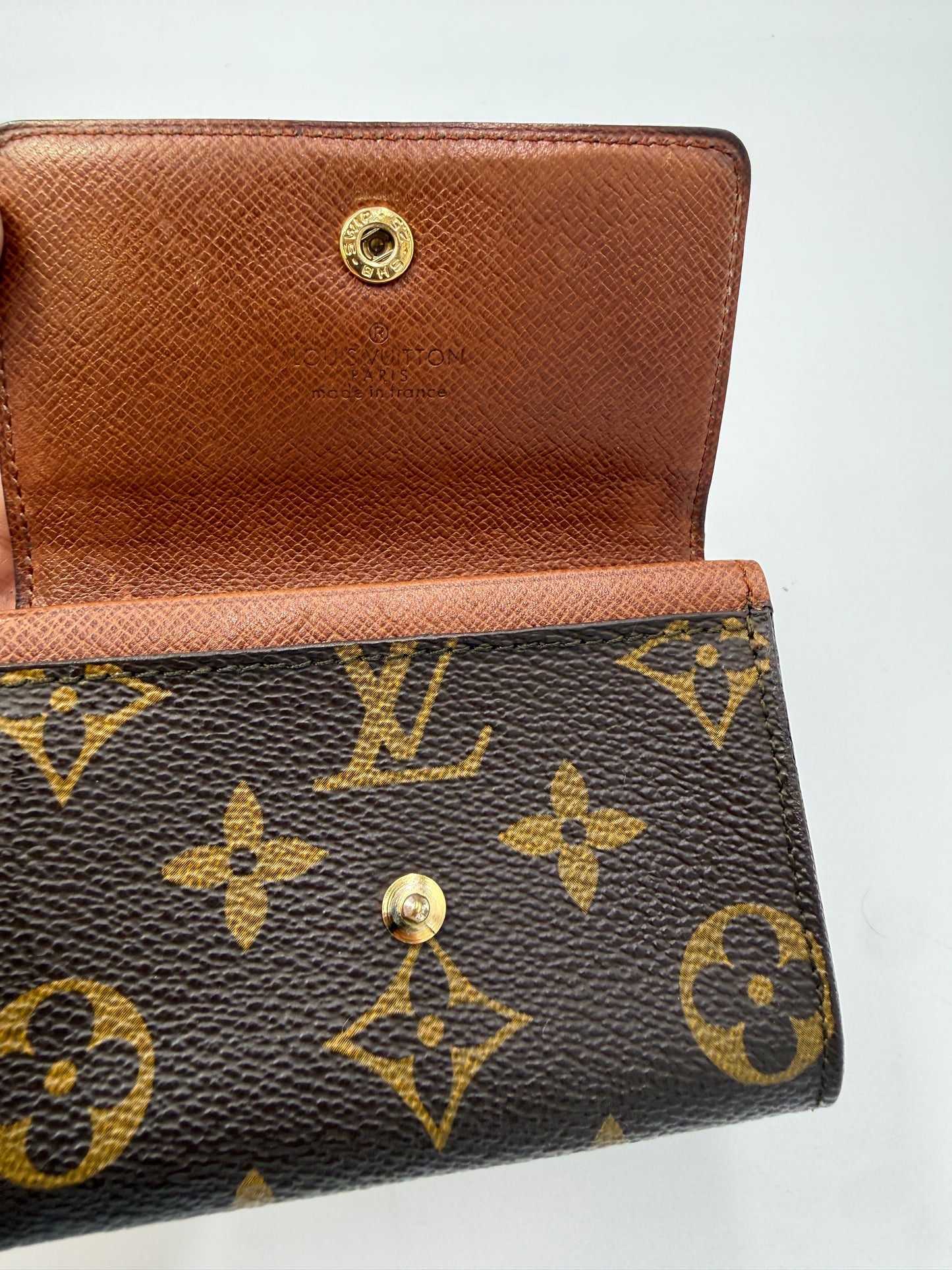 Louis Vuitton Monogram Coated Canvas Compact Card Holder 884RA