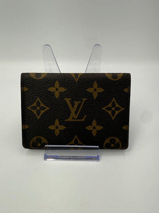 LV Monogram Coated Canvas ID Holder Compact Wallet CA1907