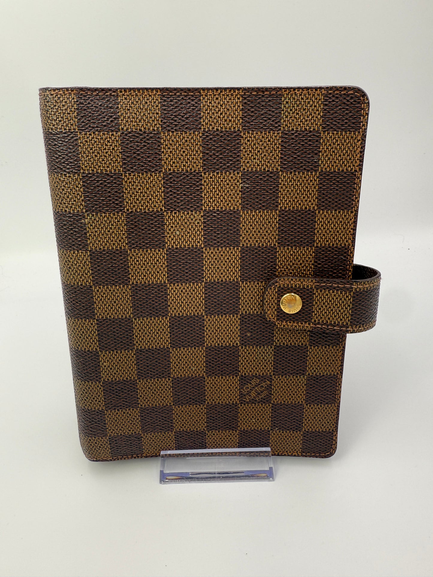 Louis Vuitton Damier Ebene Coated Canvas Agenda MM SP1038
