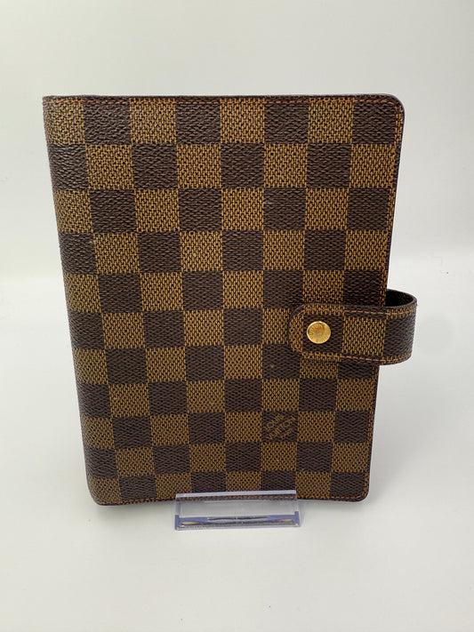 Louis Vuitton Damier Ebene Coated Canvas Agenda MM SP1038