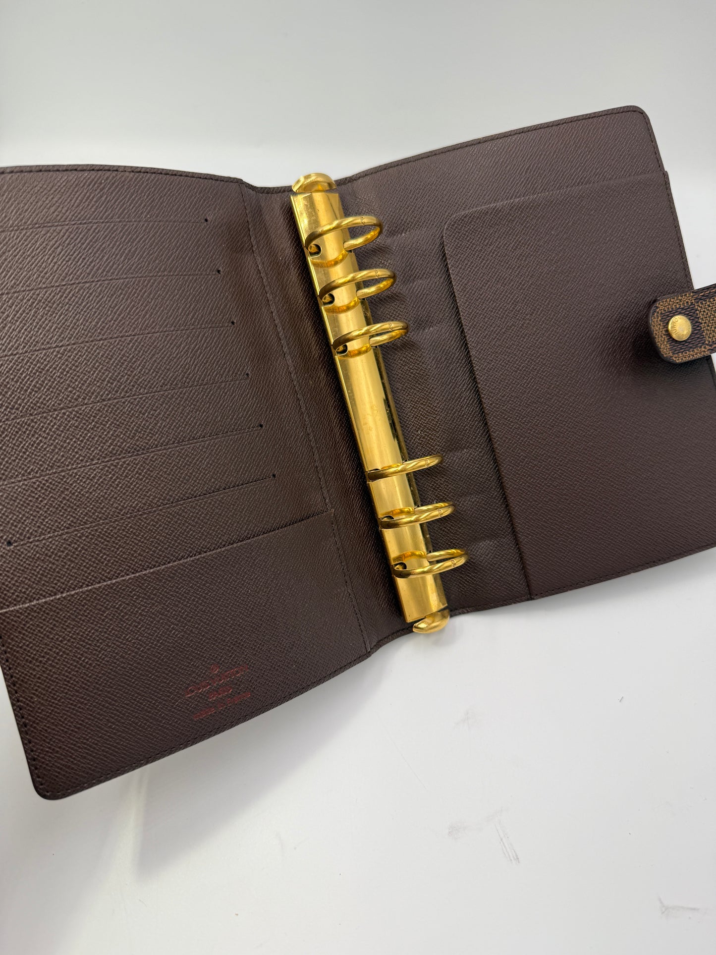 Louis Vuitton Damier Ebene Coated Canvas Agenda MM SP1038
