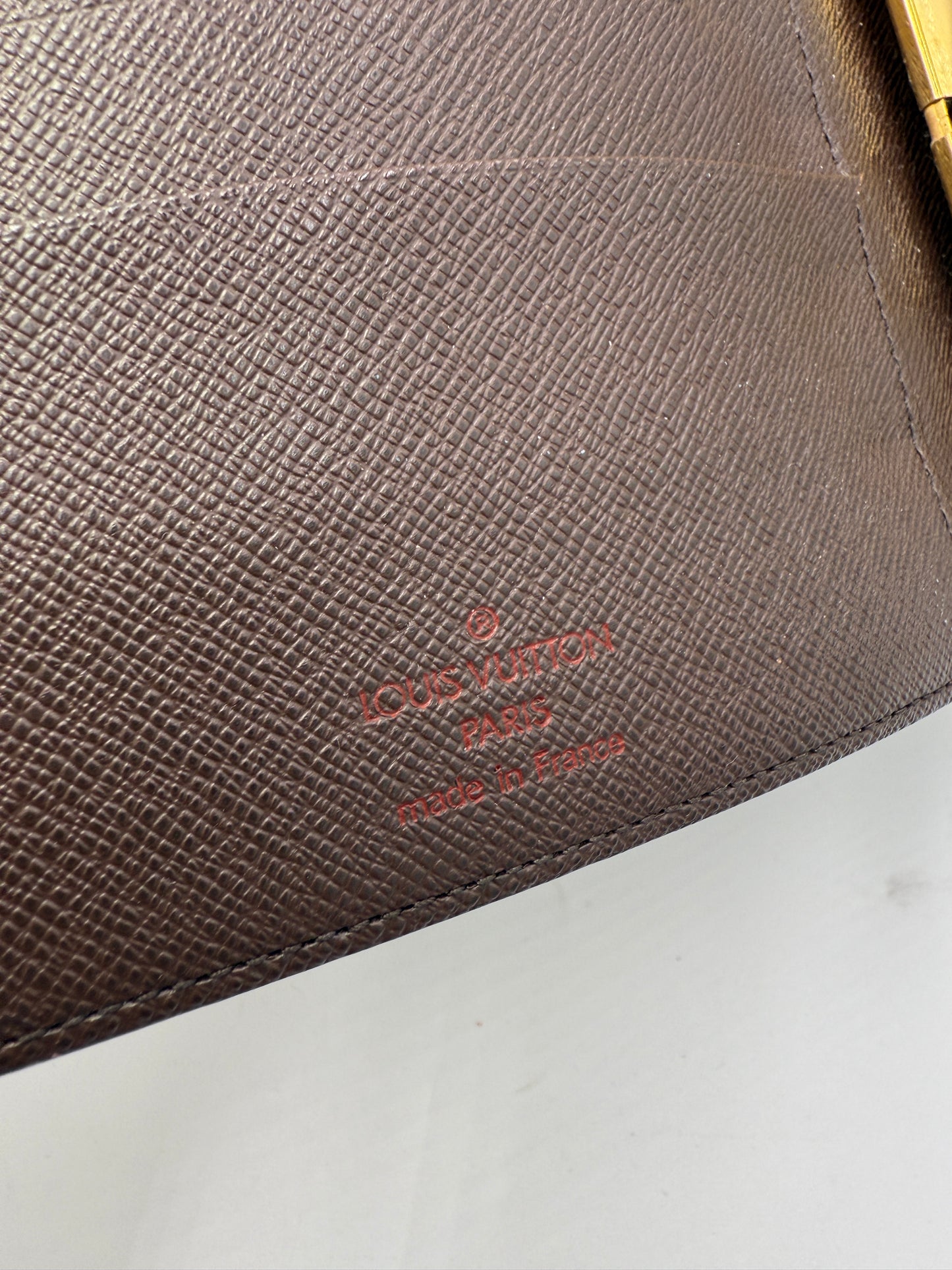 Louis Vuitton Damier Ebene Coated Canvas Agenda MM SP1038