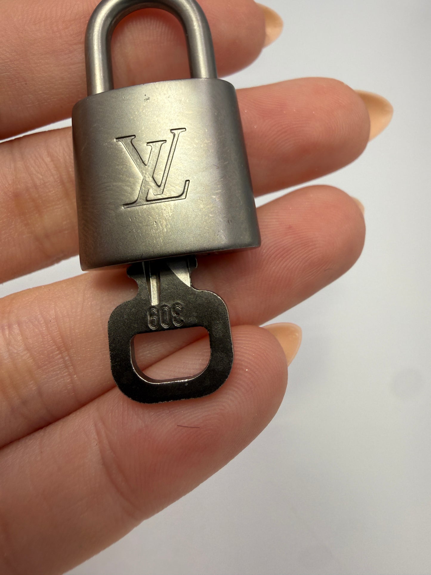 Louis Vuitton Brushed Silver Lock and Key 309