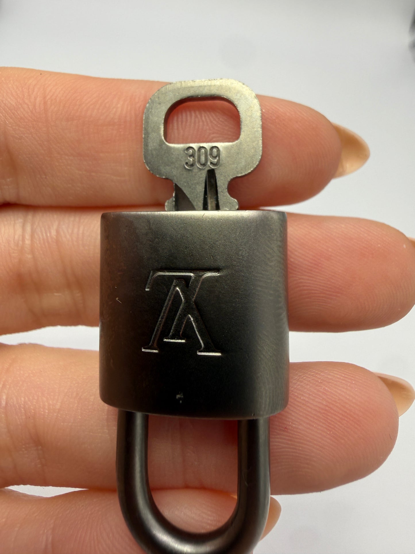 Louis Vuitton Brushed Silver Lock and Key 309