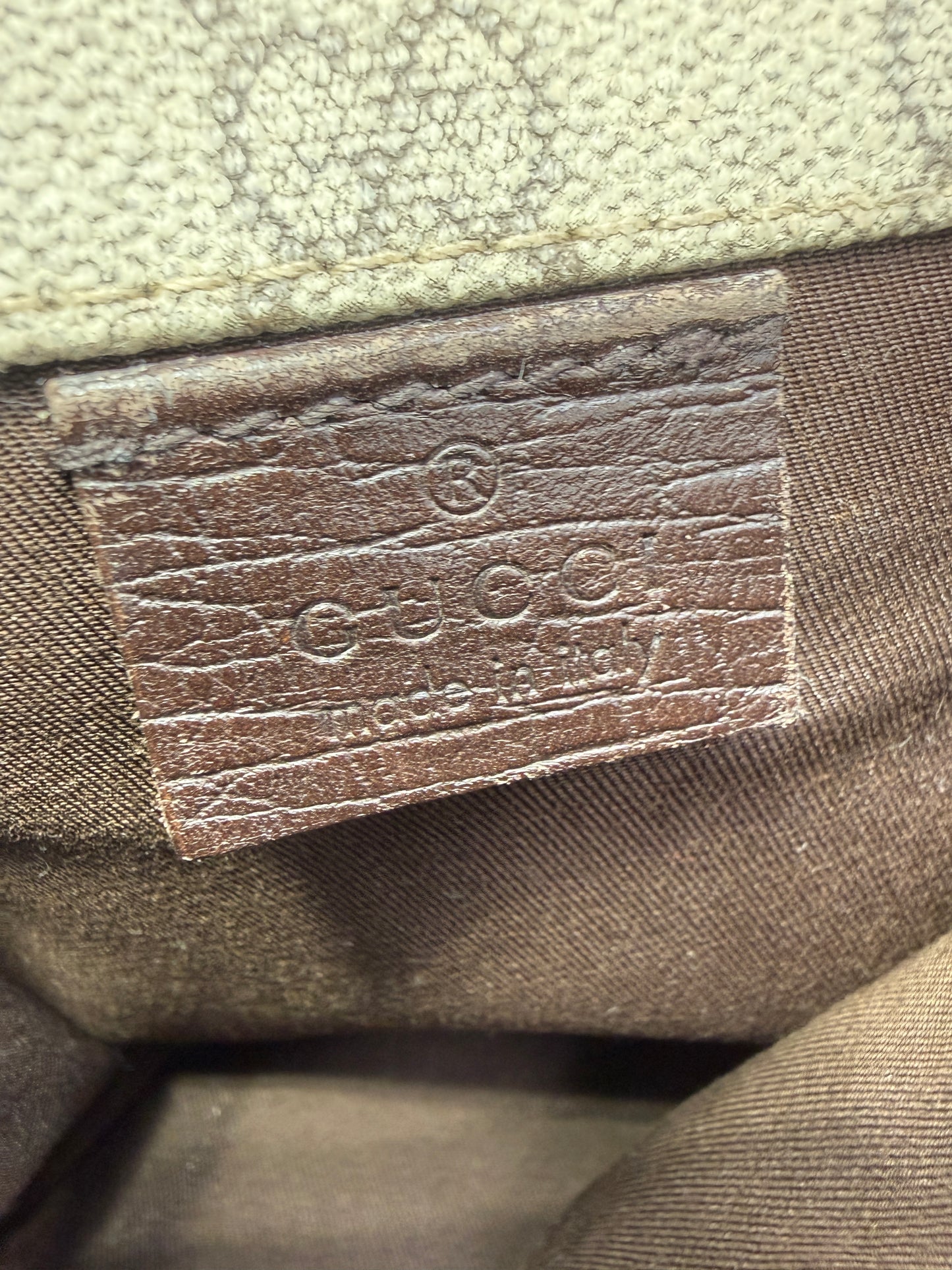 Gucci Guccissima Supreme Small Crossbody Bag with Web Detail Vintage