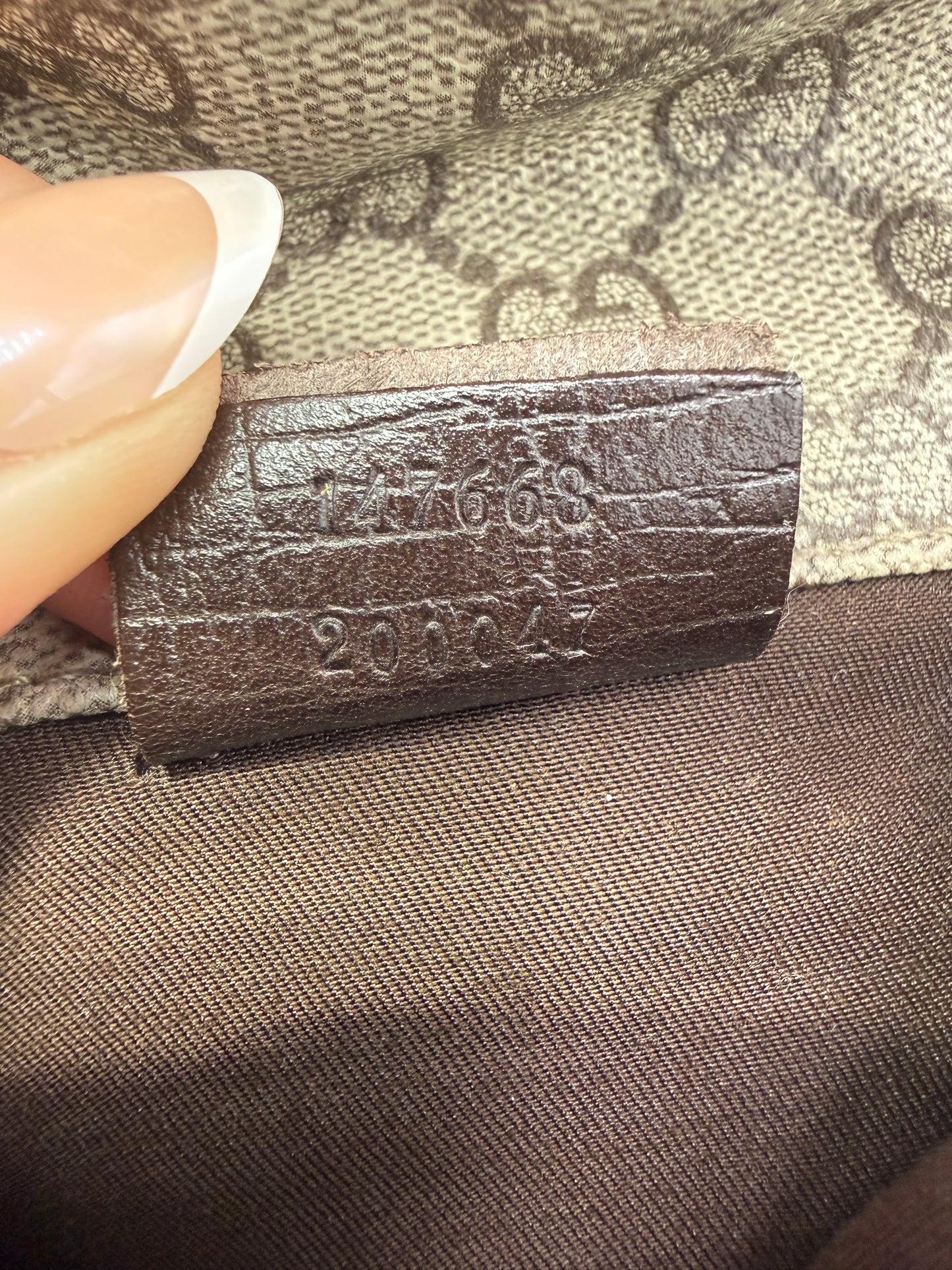 Gucci Guccissima Supreme Small Crossbody Bag with Web Detail Vintage