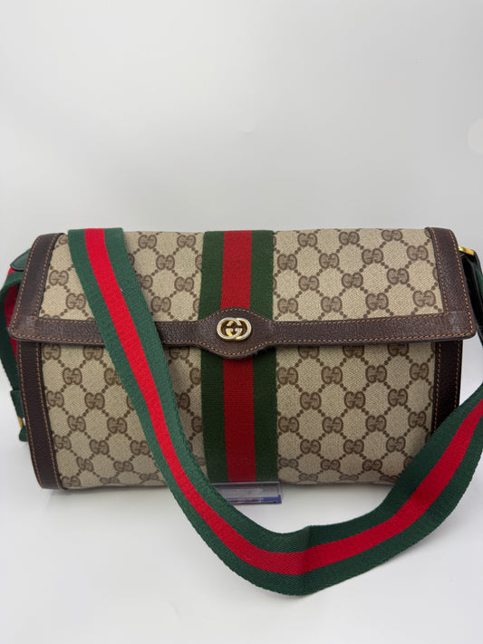 Gucci Guccissima Supreme Canvas Web Stripe Toiletry Clutch