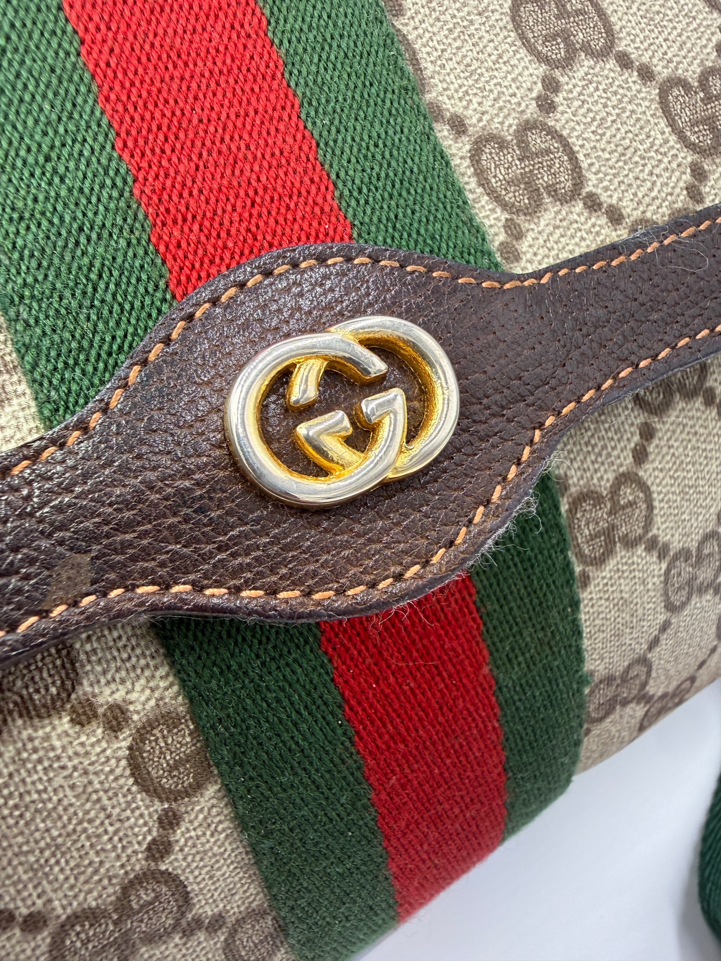 Gucci Guccissima Supreme Canvas Web Stripe Toiletry Clutch