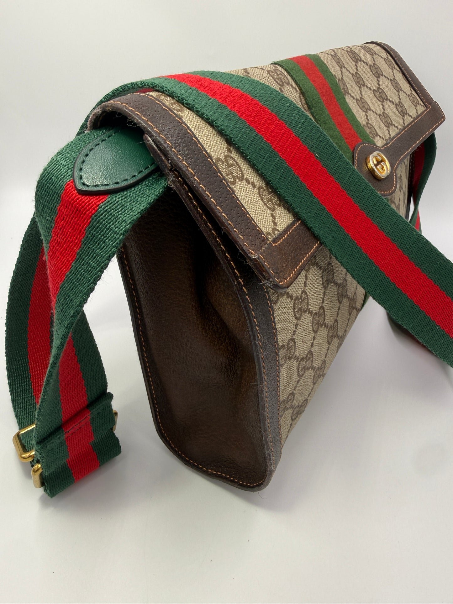 Gucci Guccissima Supreme Canvas Web Stripe Toiletry Clutch