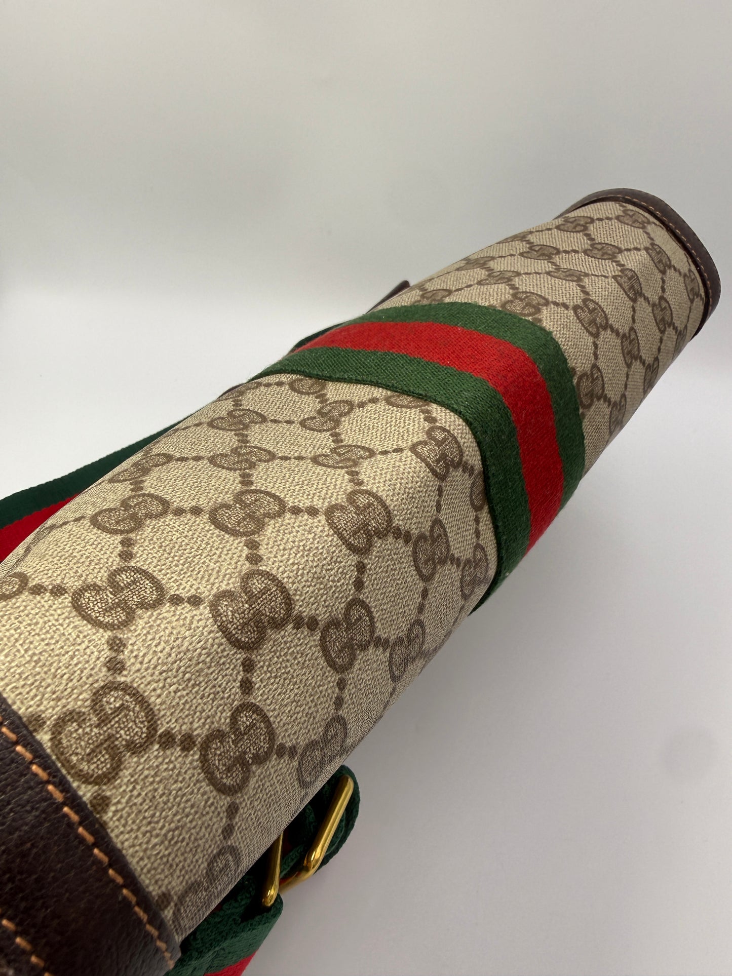 Gucci Guccissima Supreme Canvas Web Stripe Toiletry Clutch