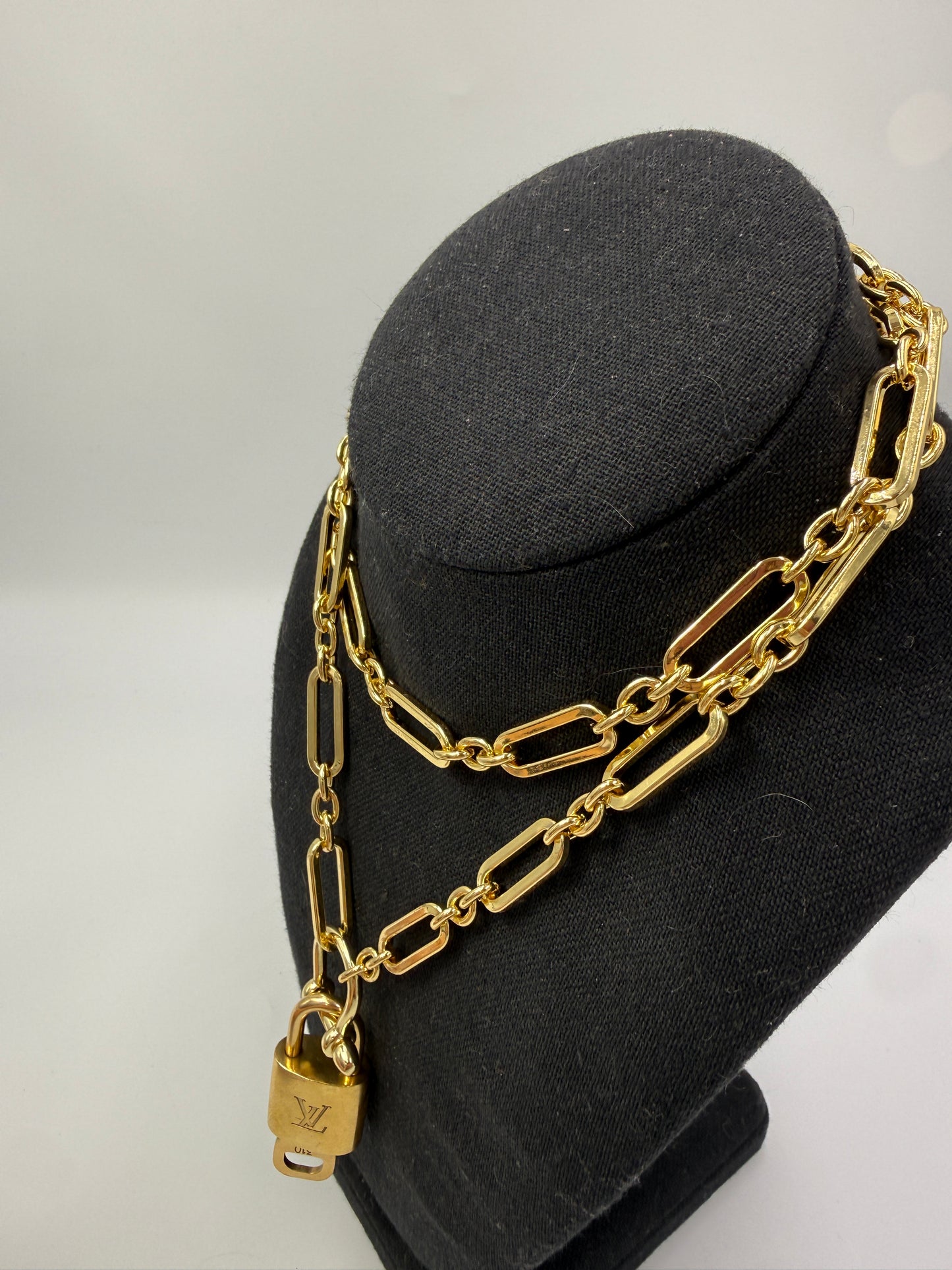 Louis Vuitton Lock & Key Pendant On Unbranded Necklace Random Number..
