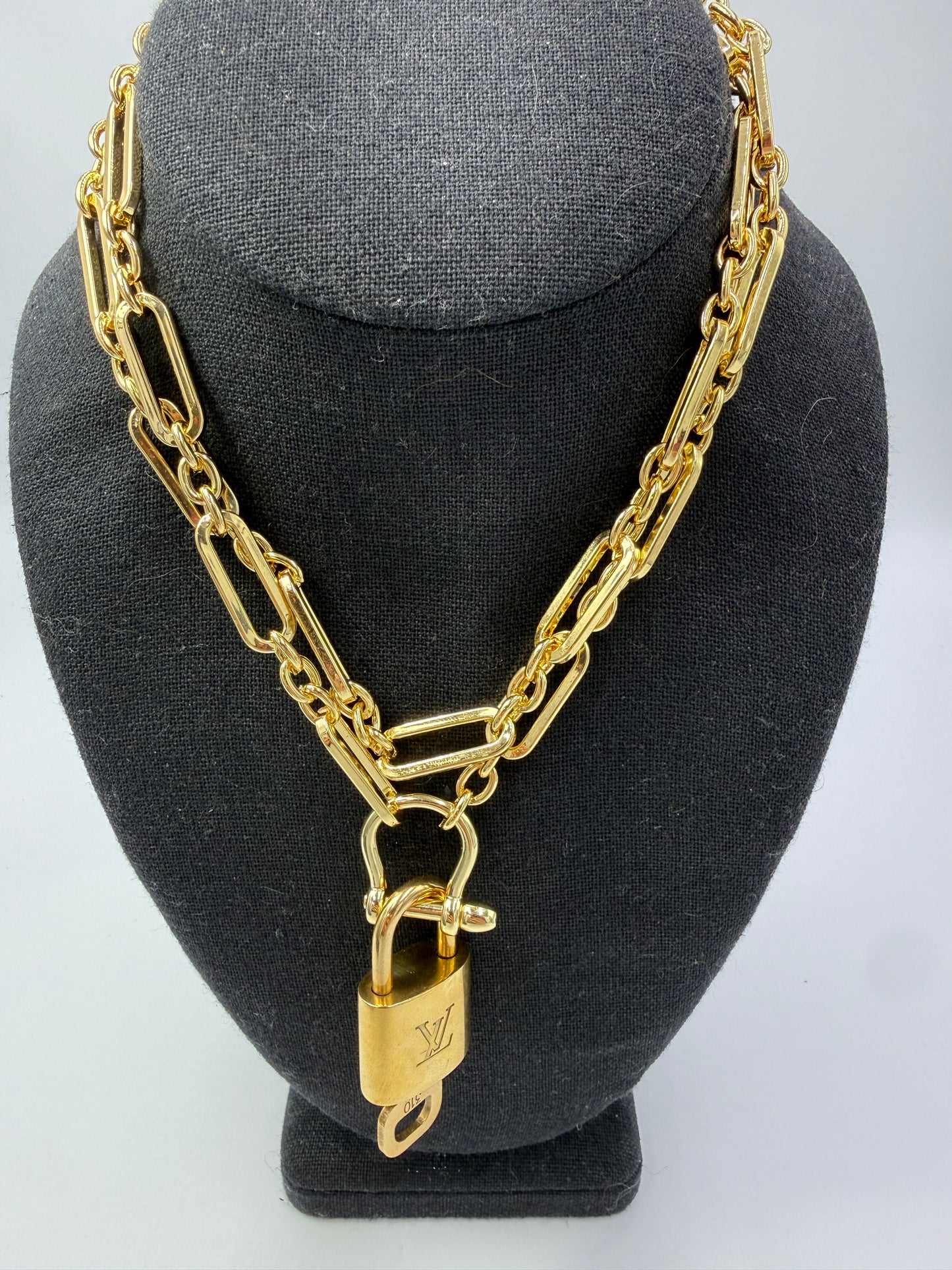 Louis Vuitton Lock & Key Pendant On Unbranded Necklace Random Number..