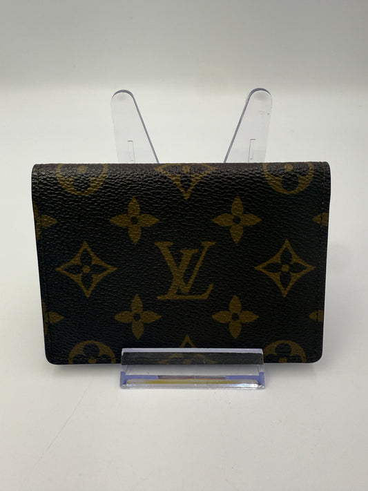 LV Monogram Coated Canvas ID Holder Compact Wallet CA0911