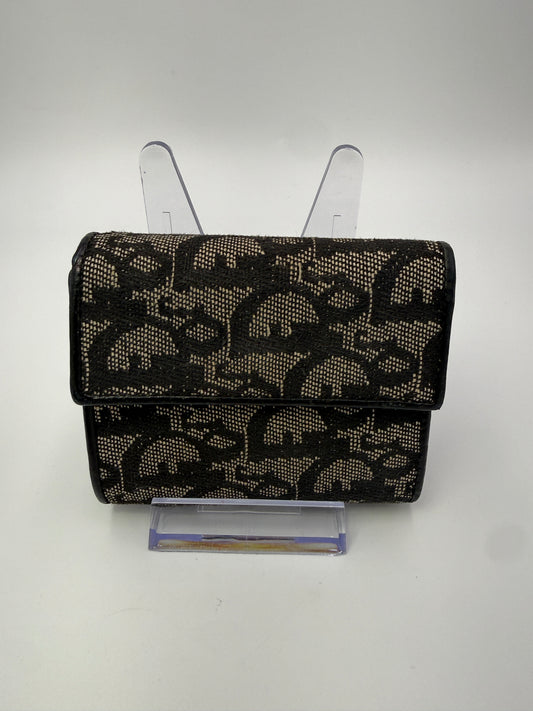 Dior Blue Trotter Canvas Compact Trifold Wallet