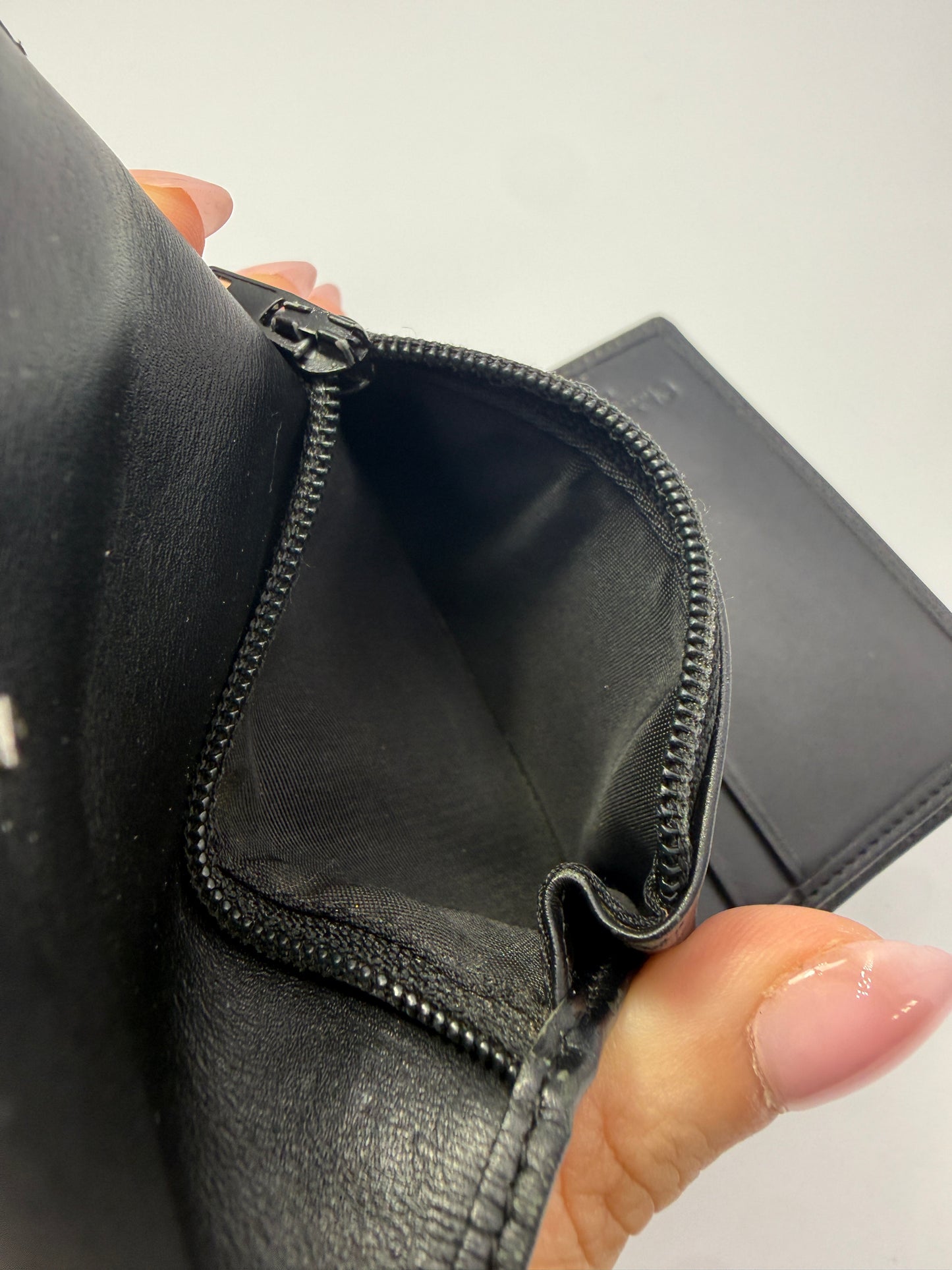 Dior Blue Trotter Canvas Compact Trifold Wallet